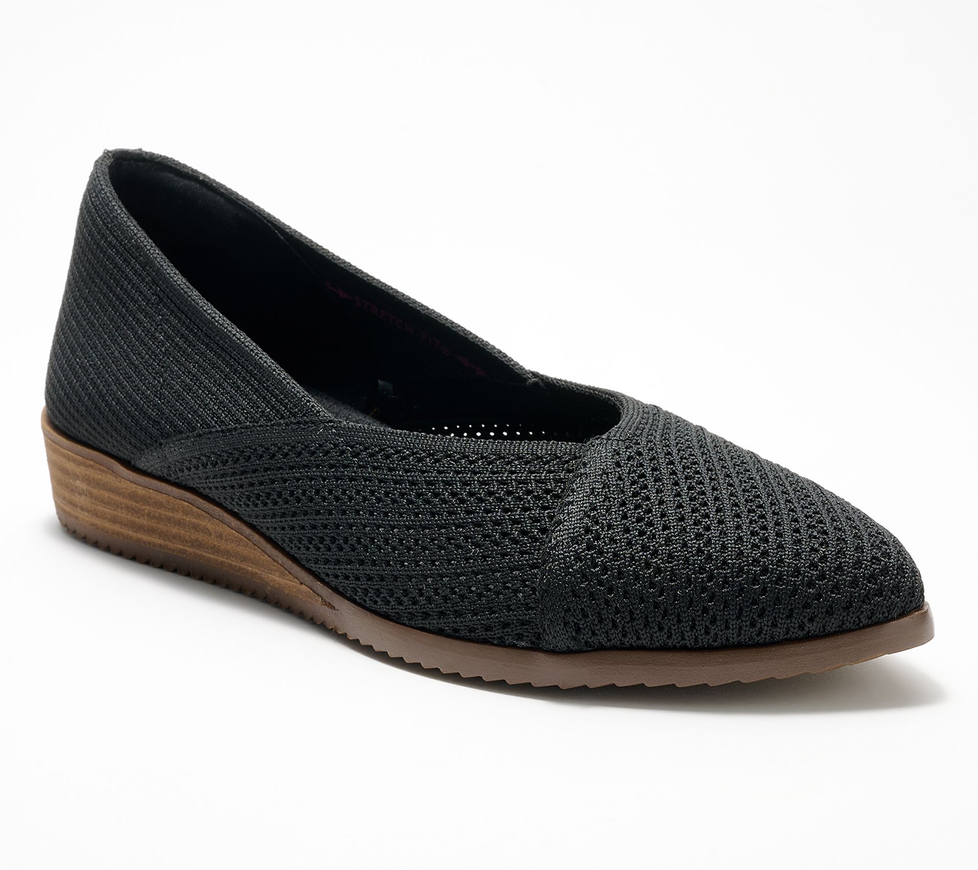 "As Is" Skechers Cleo Sawdust Recycle Knit Wedges- Sweet Sensation