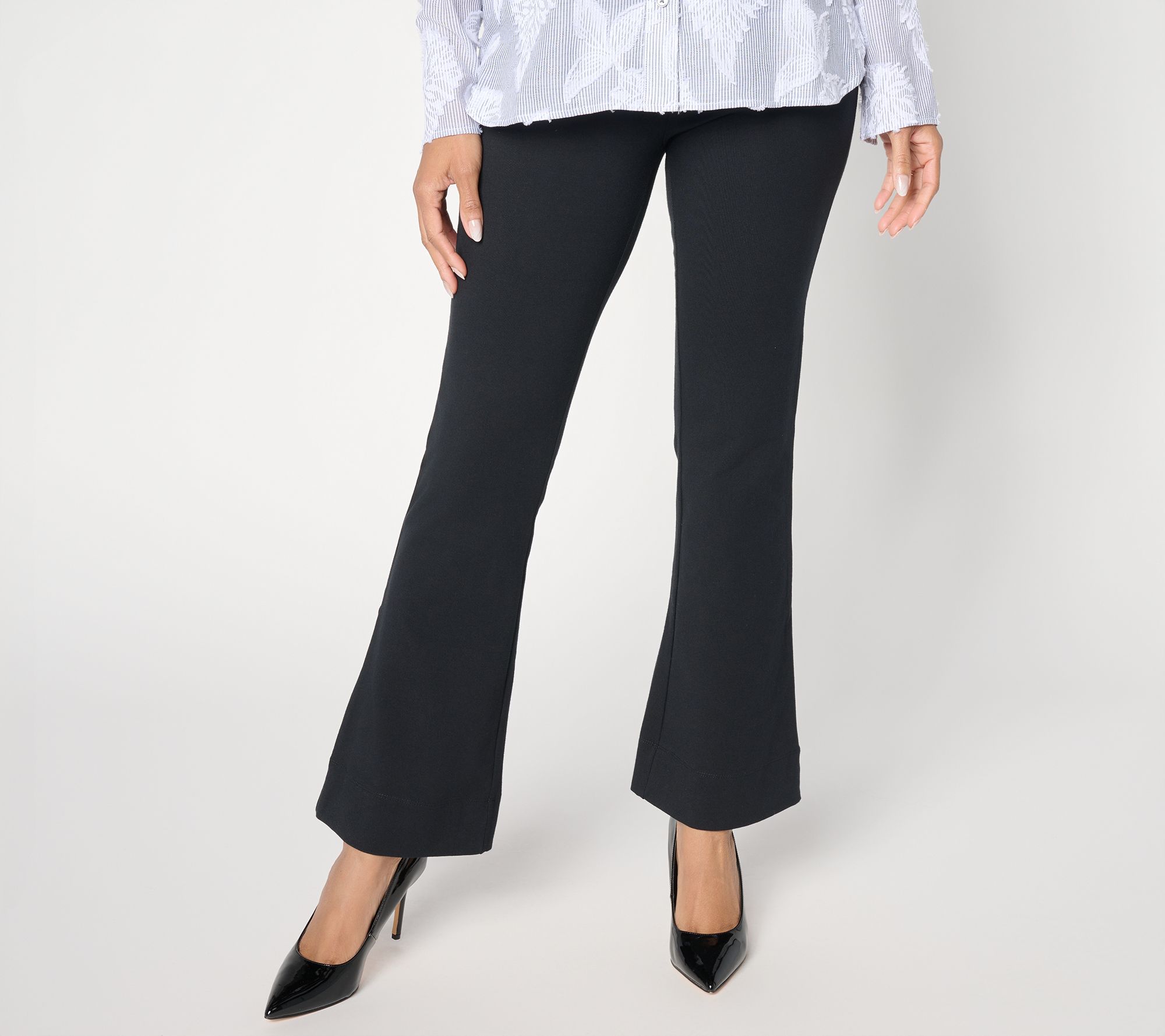 Women with Control Petite 86/14 Full Length Slim Flare Pants