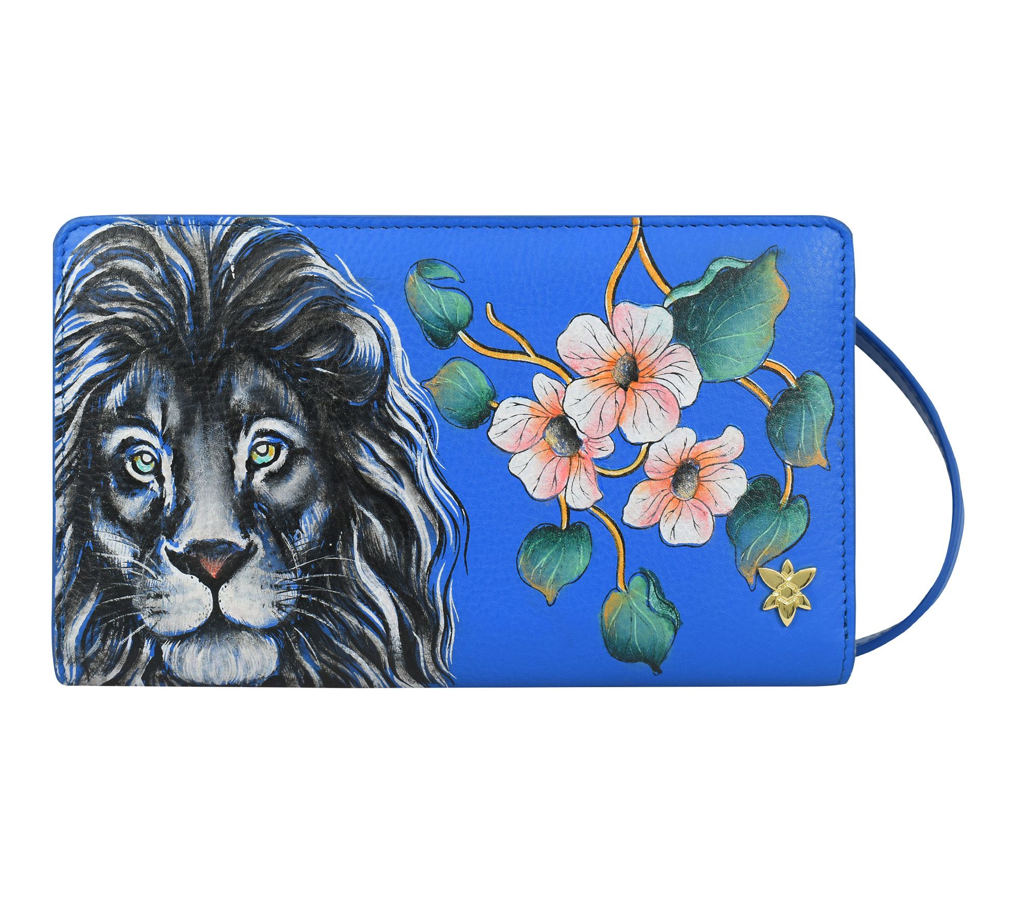 Anuschka Painted Leather RIFD Wallet Crossbody