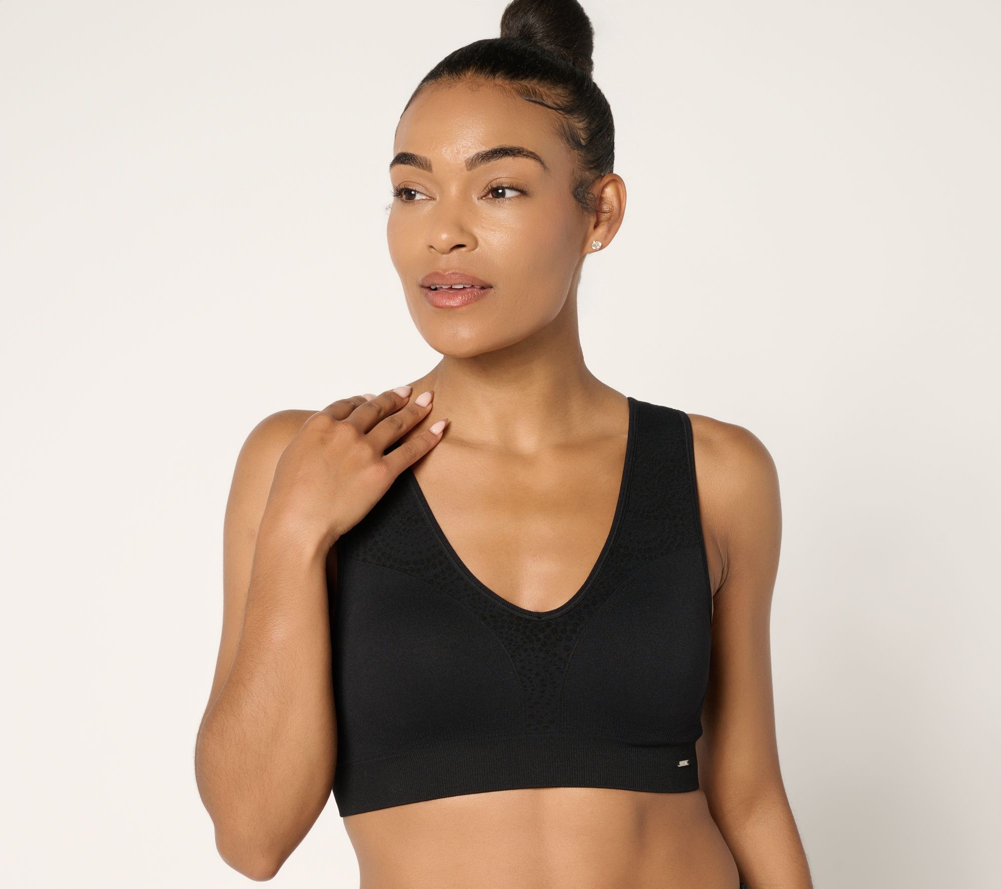 "As Is" Breezie Seamless Jacquard Back Smoothing Wirefree Bra