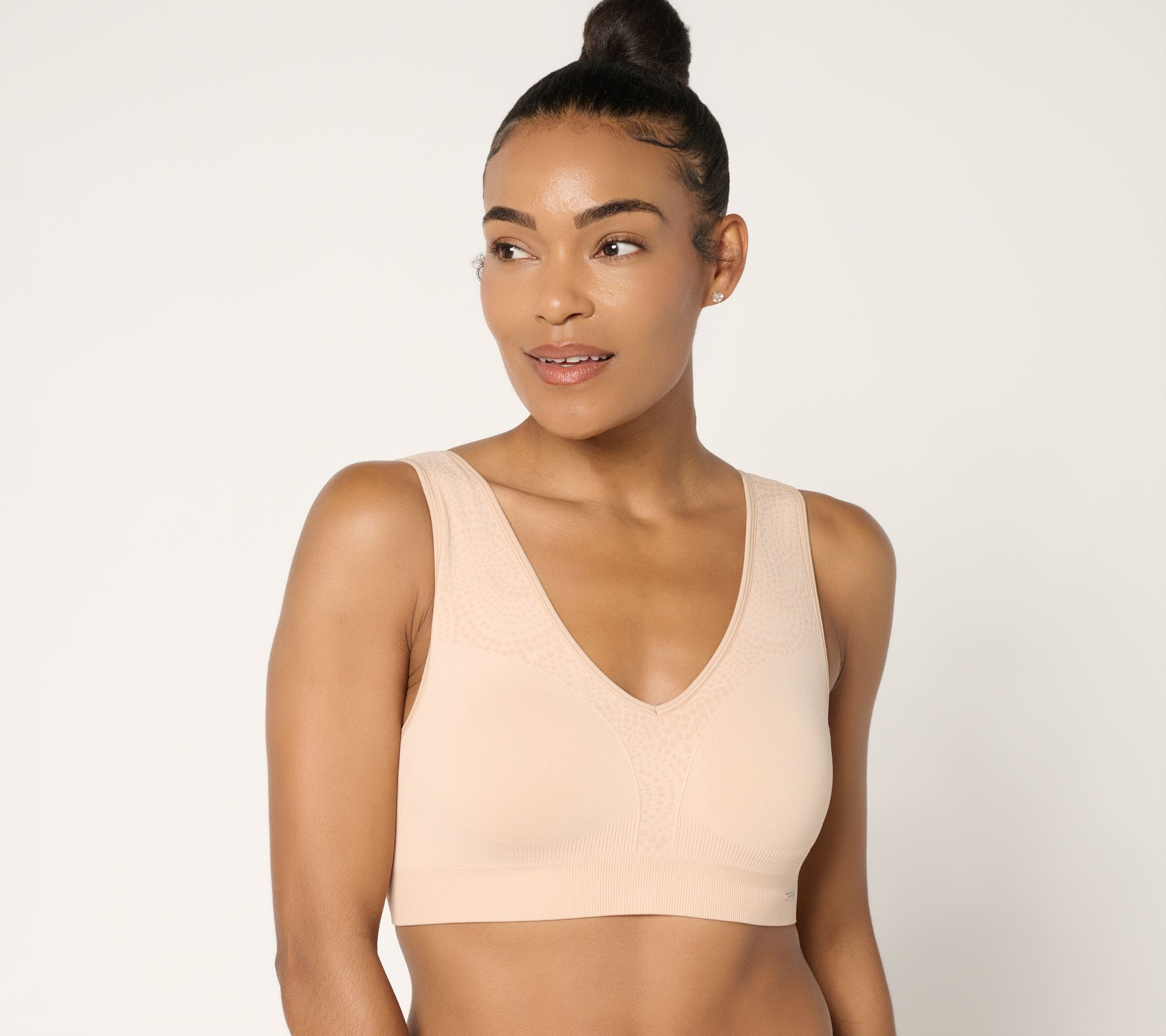 "As Is" Breezie Seamless Jacquard Back Smoothing Wirefree Bra