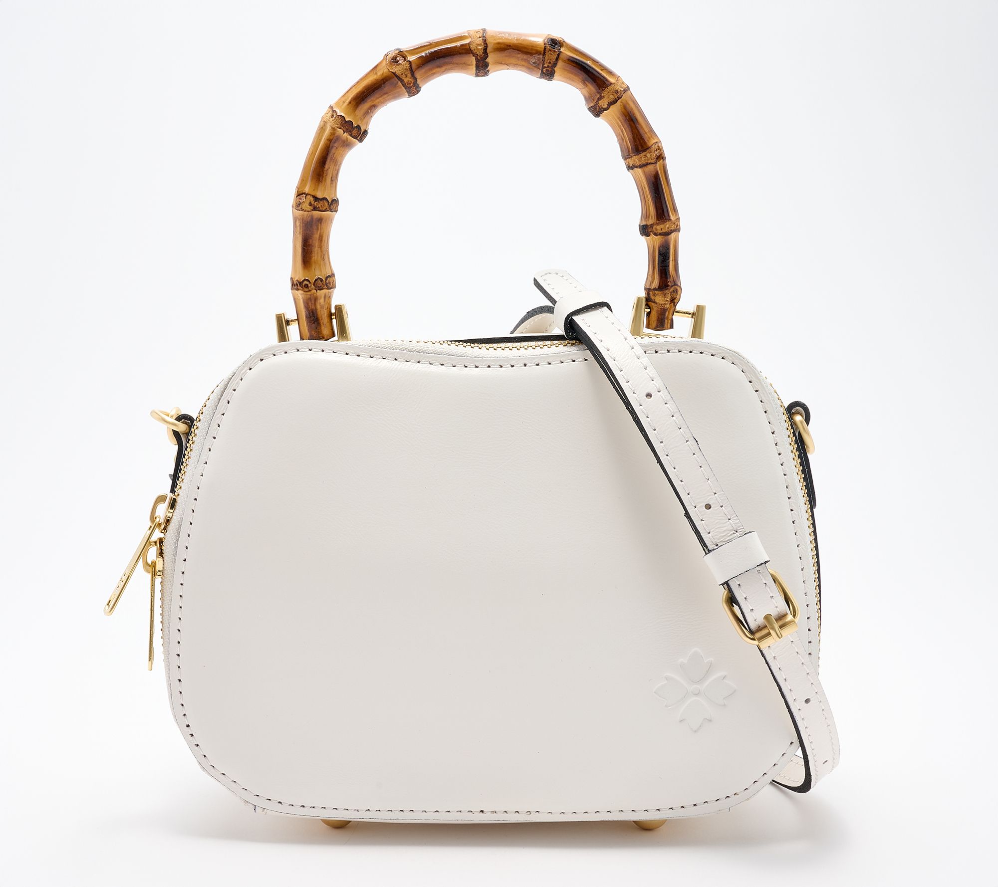Patricia Nash Lara Leather Crossbody with Bamboo Handle