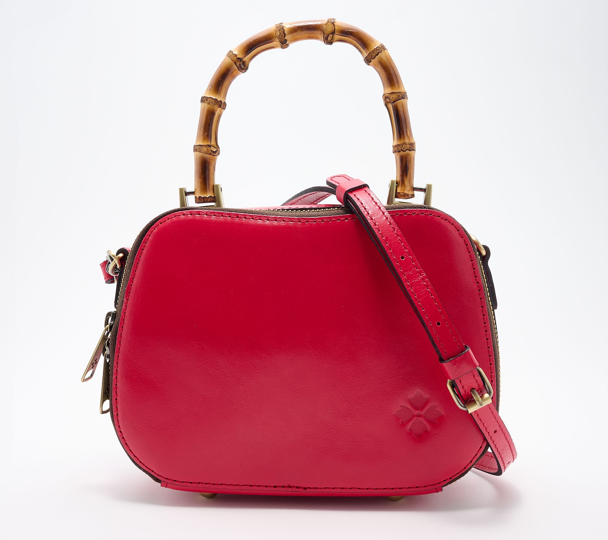 Patricia Nash Lara Leather Crossbody with Bamboo Handle