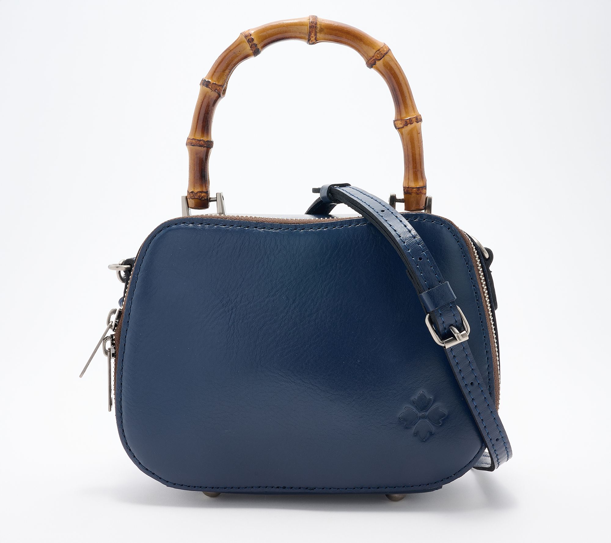 Patricia Nash Lara Leather Crossbody with Bamboo Handle