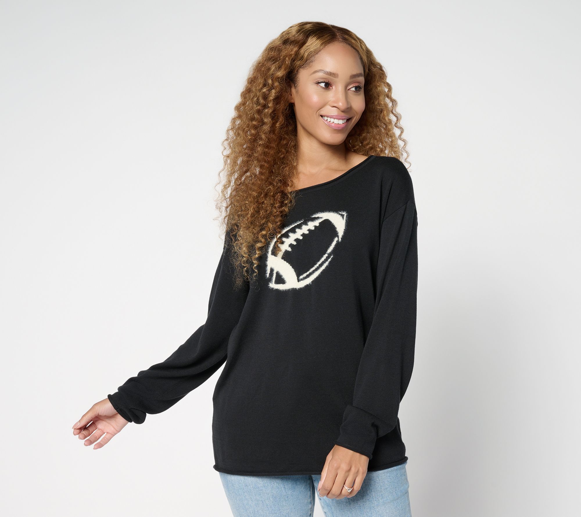 "As Is" Belle by Kim Gravel Game Day Football Sweater