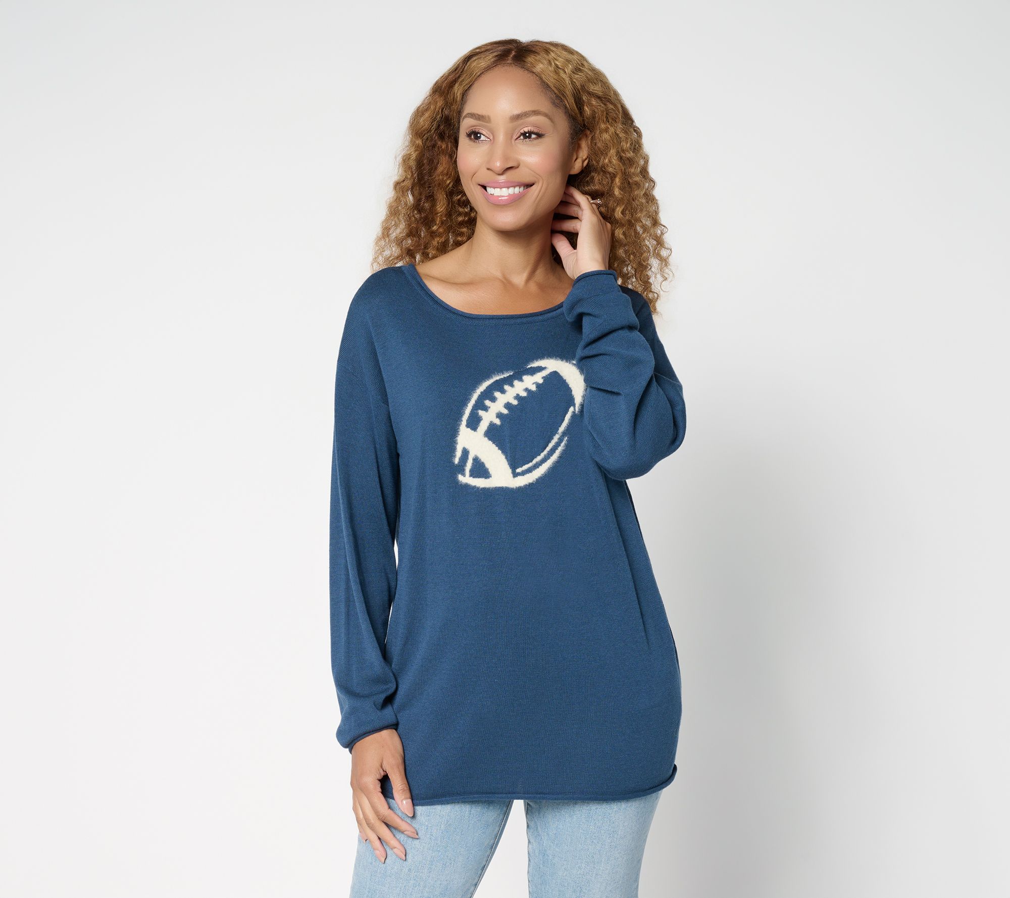 "As Is" Belle by Kim Gravel Game Day Football Sweater