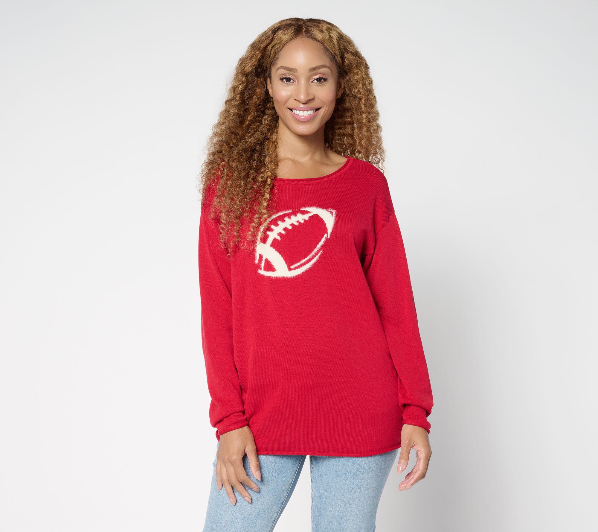 "As Is" Belle by Kim Gravel Game Day Football Sweater