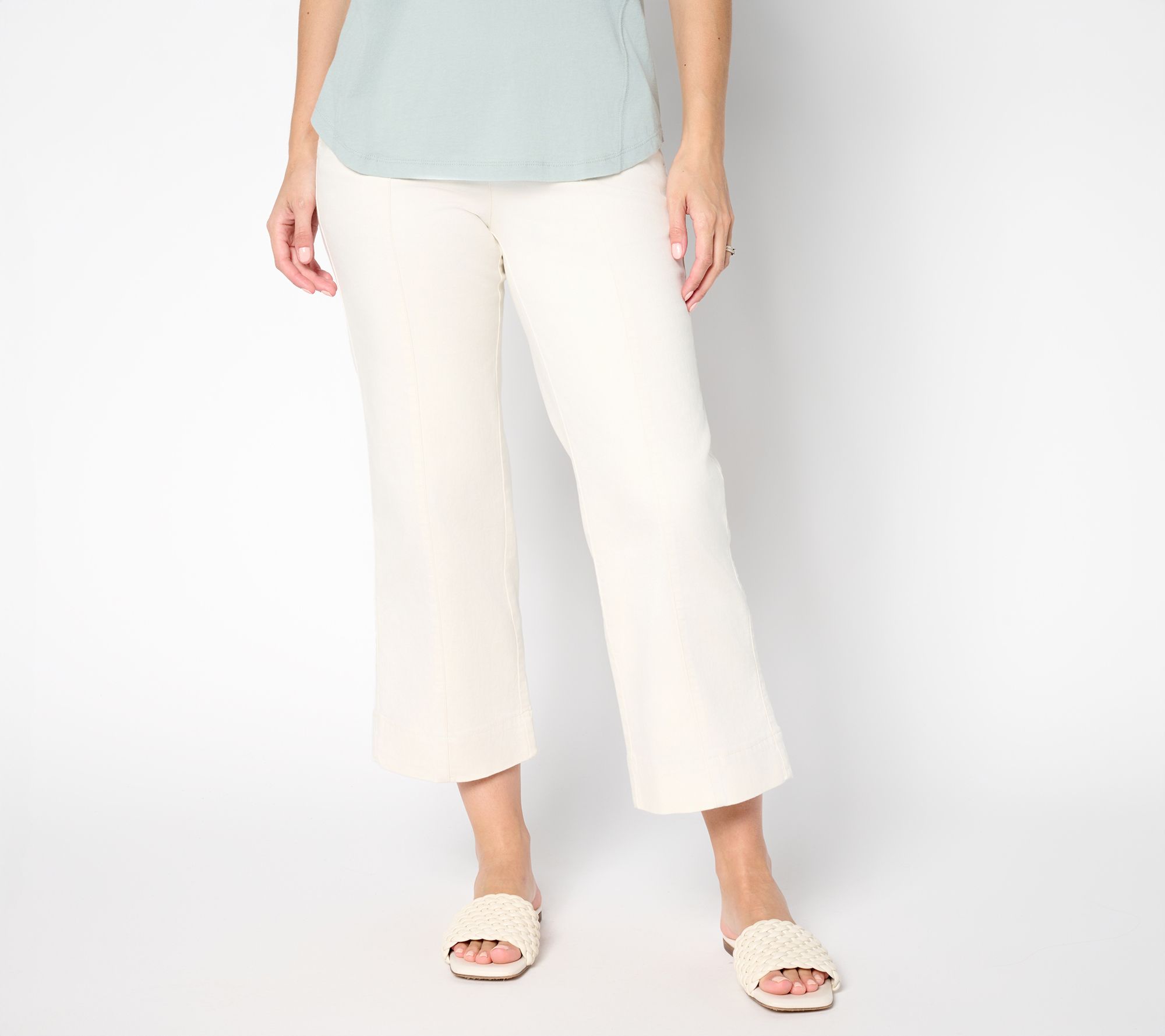"As Is" Belle by Kim Gravel Tall TripleLuxe Twill Cropped Traveler Jean