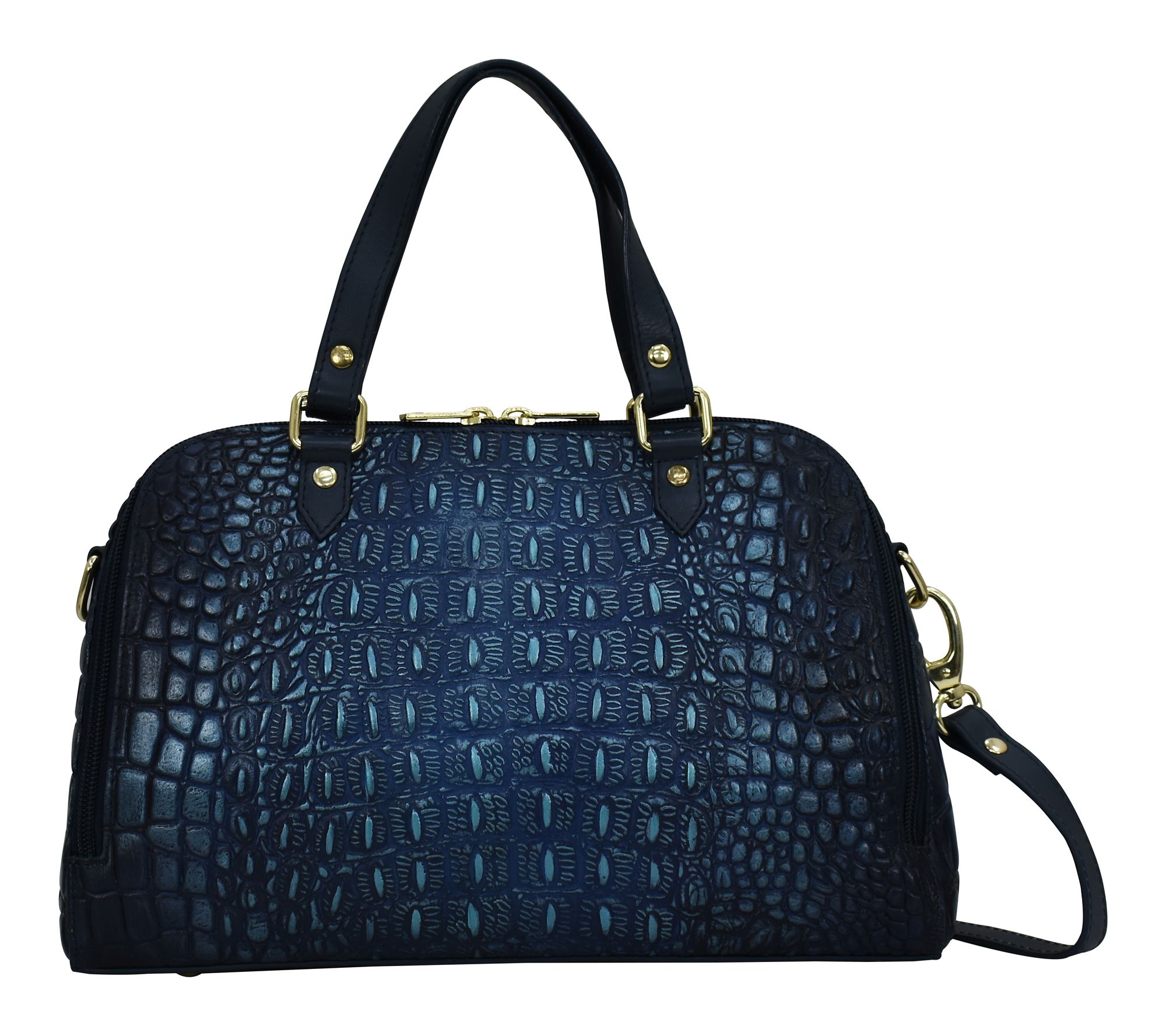  Anushcka Painted Leather Wide Organizer Satchel