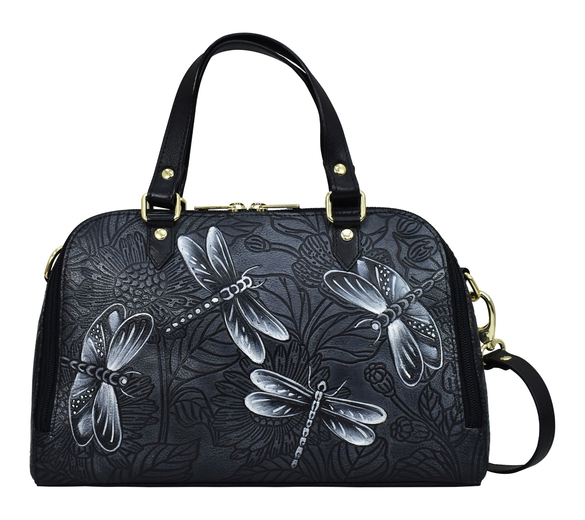 Anushcka Painted Leather Wide Organizer Satchel