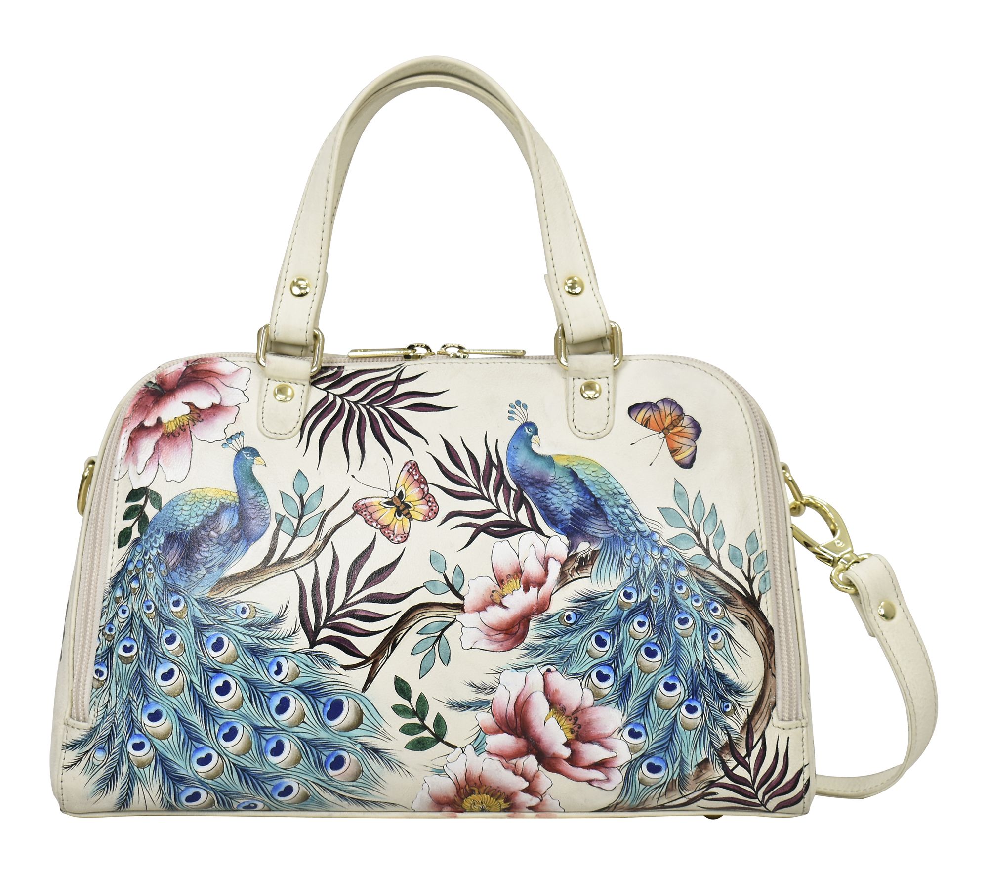 Anushcka Painted Leather Wide Organizer Satchel