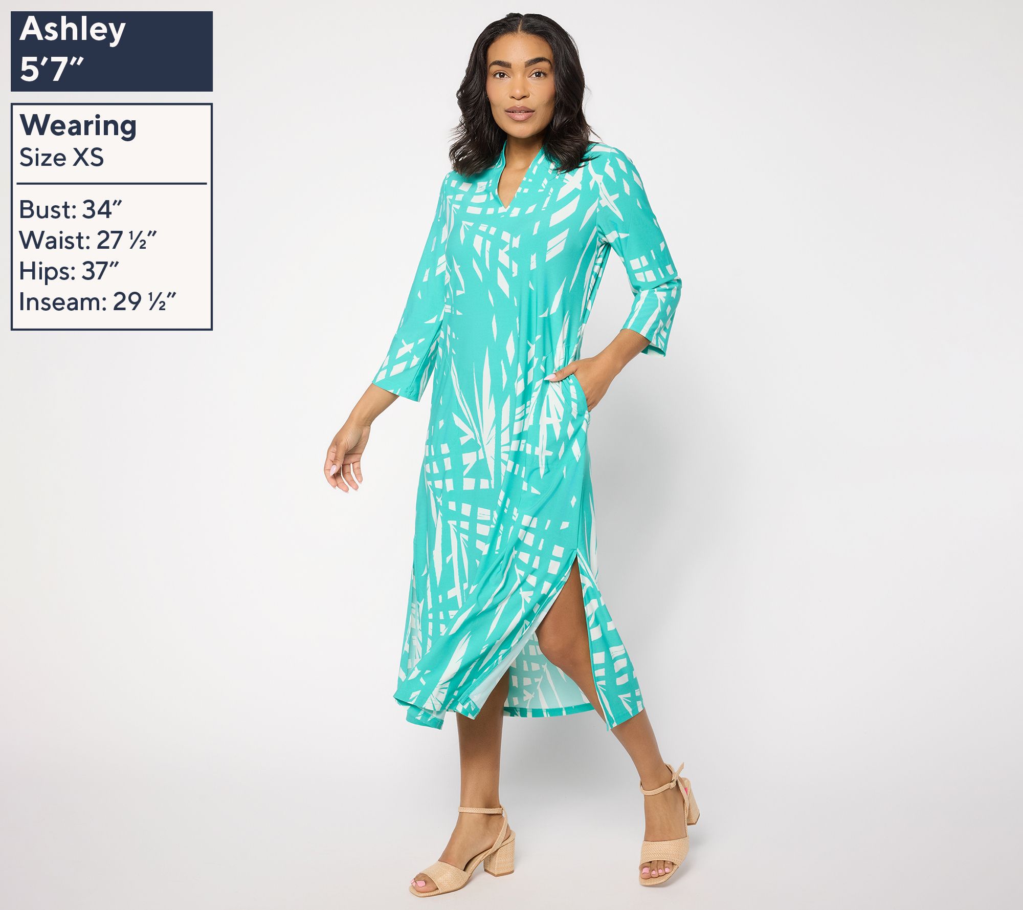 Brandis Dress Out Loud Discovery Knit Tall Tulum Tropical Caftan