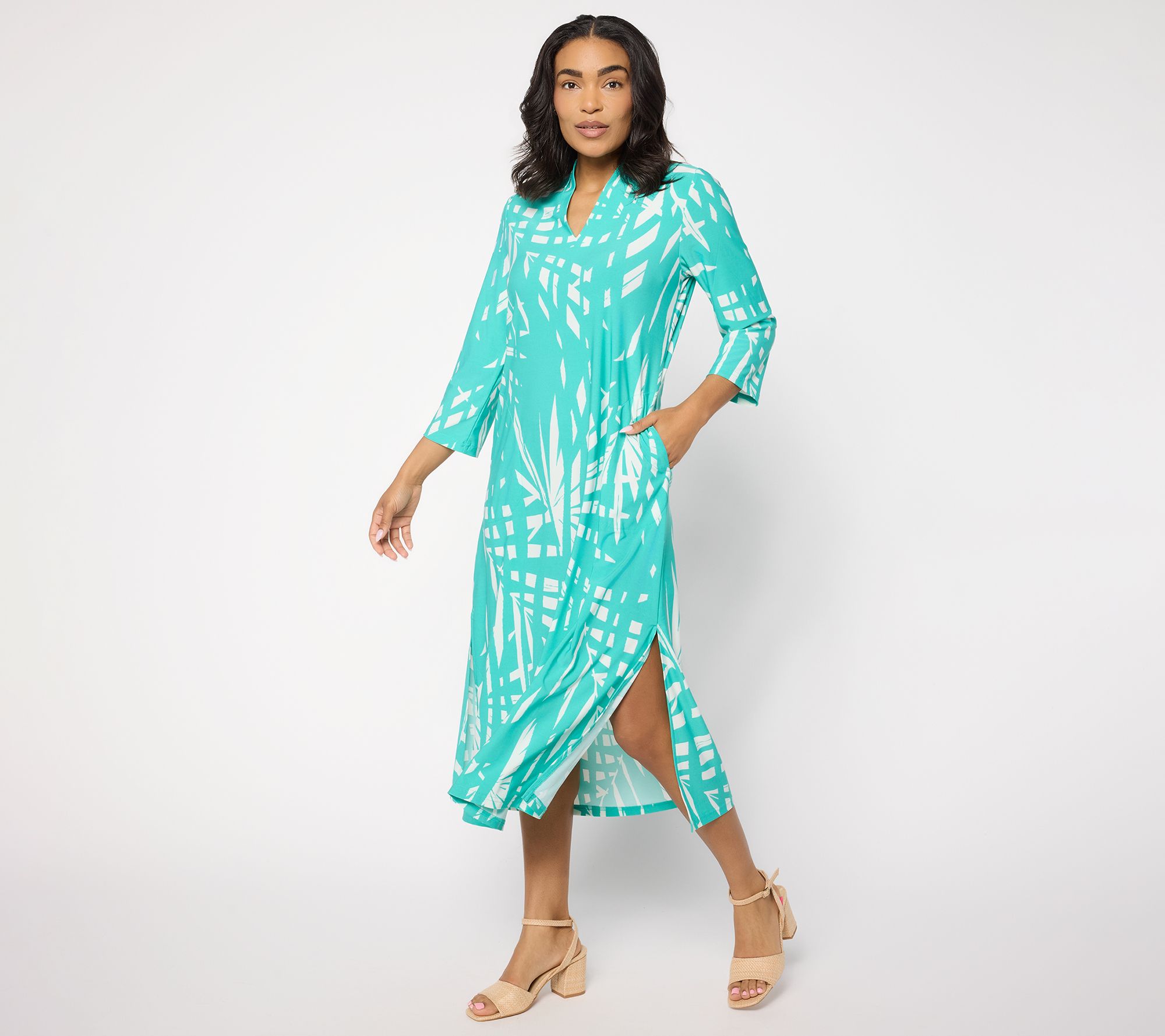 Brandis Dress Out Loud Discovery Knit Tall Tulum Tropical Caftan
