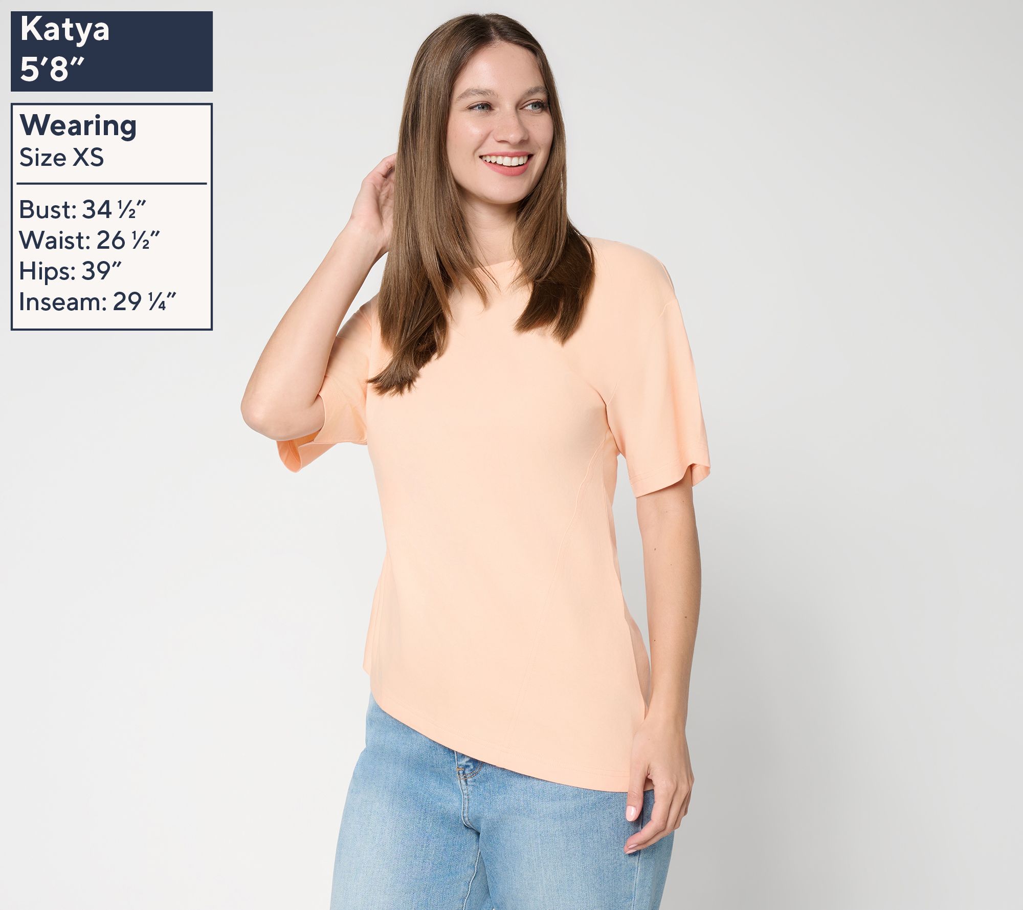 Peace Love World 100% Cotton Asymmetrical Tee - QVC.com