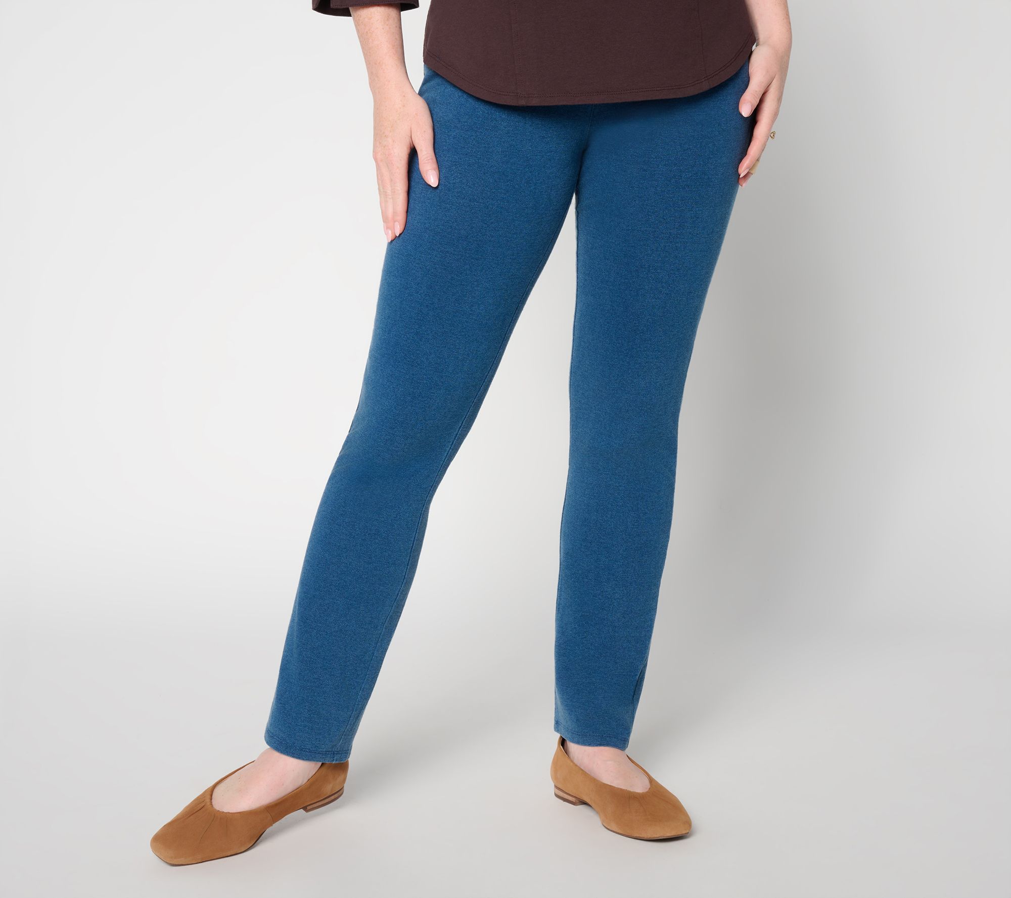 Belle by Kim Gravel Petite Freestyle Knit Denim Pant