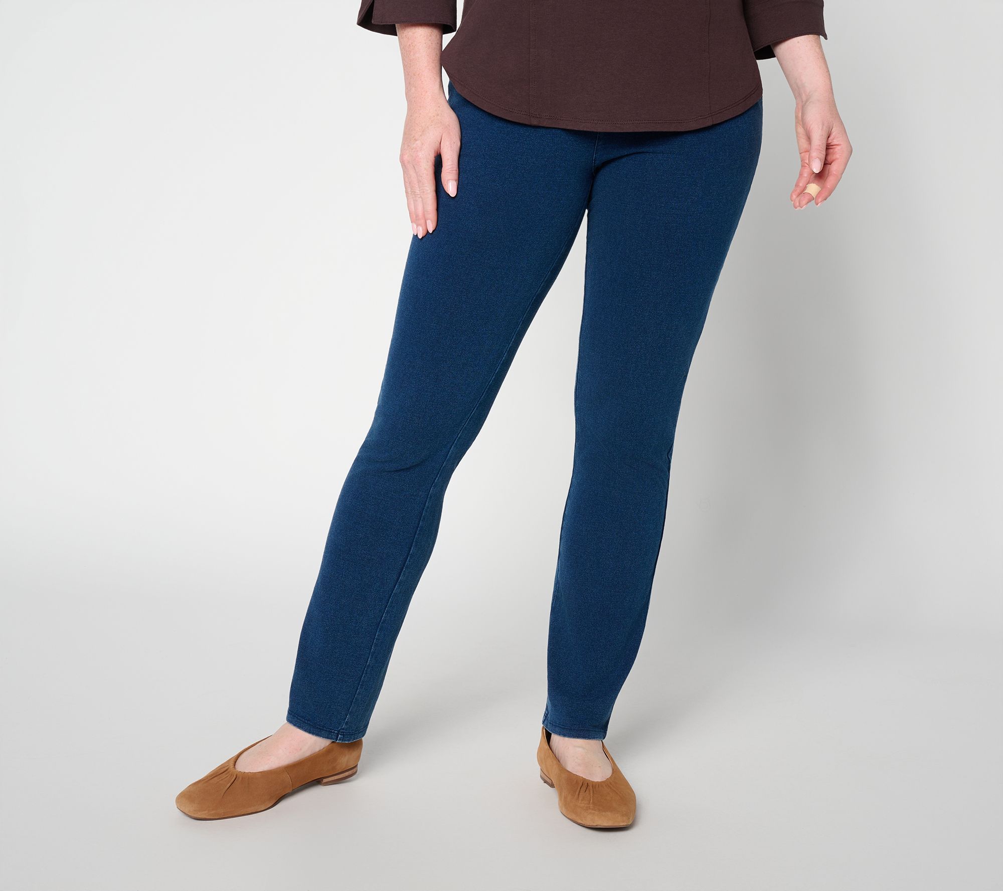Belle by Kim Gravel Petite Freestyle Knit Denim Pant