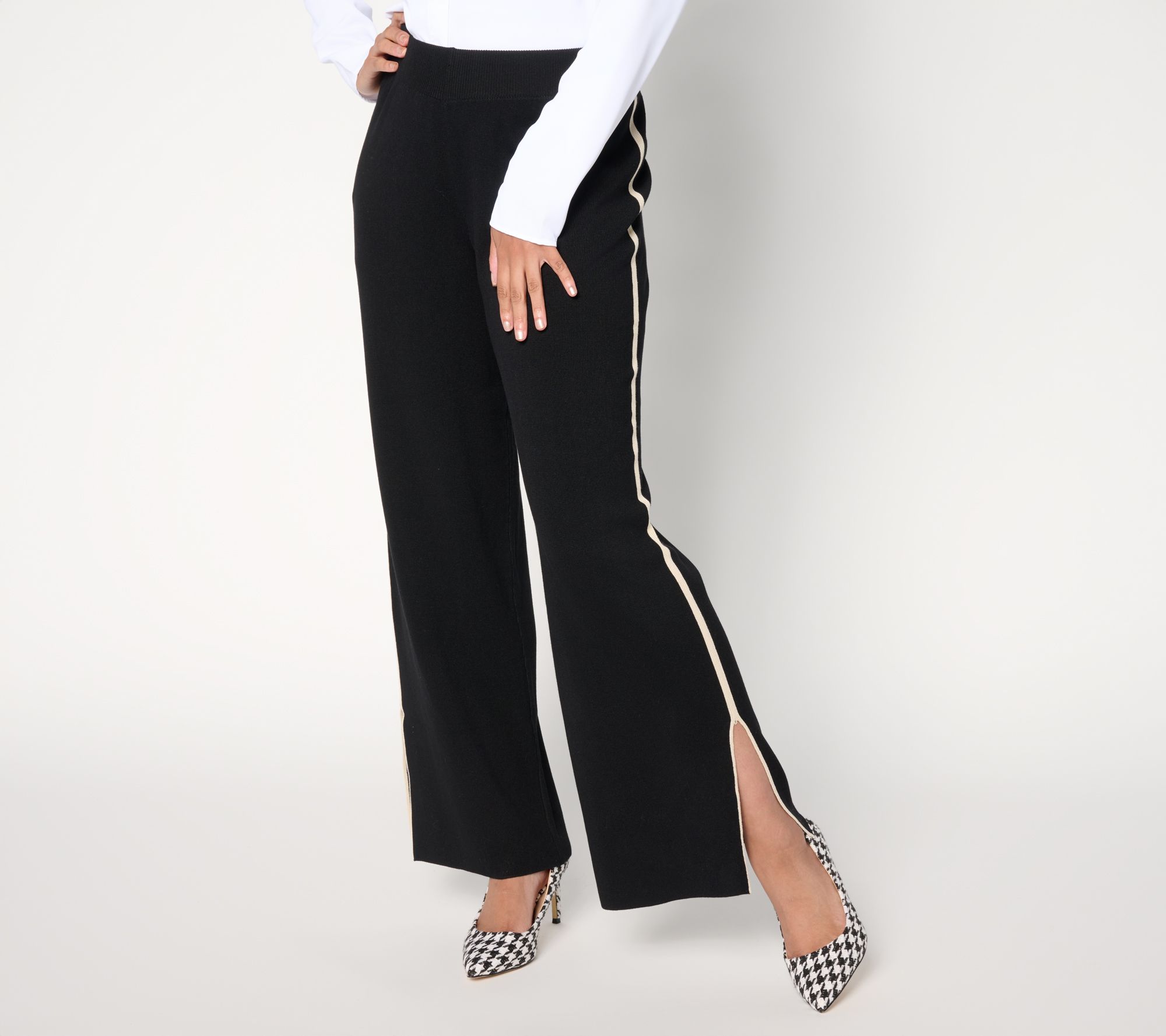 "As Is" nicole by Nicole Miller Petite Sweater Knit Pull On Pants