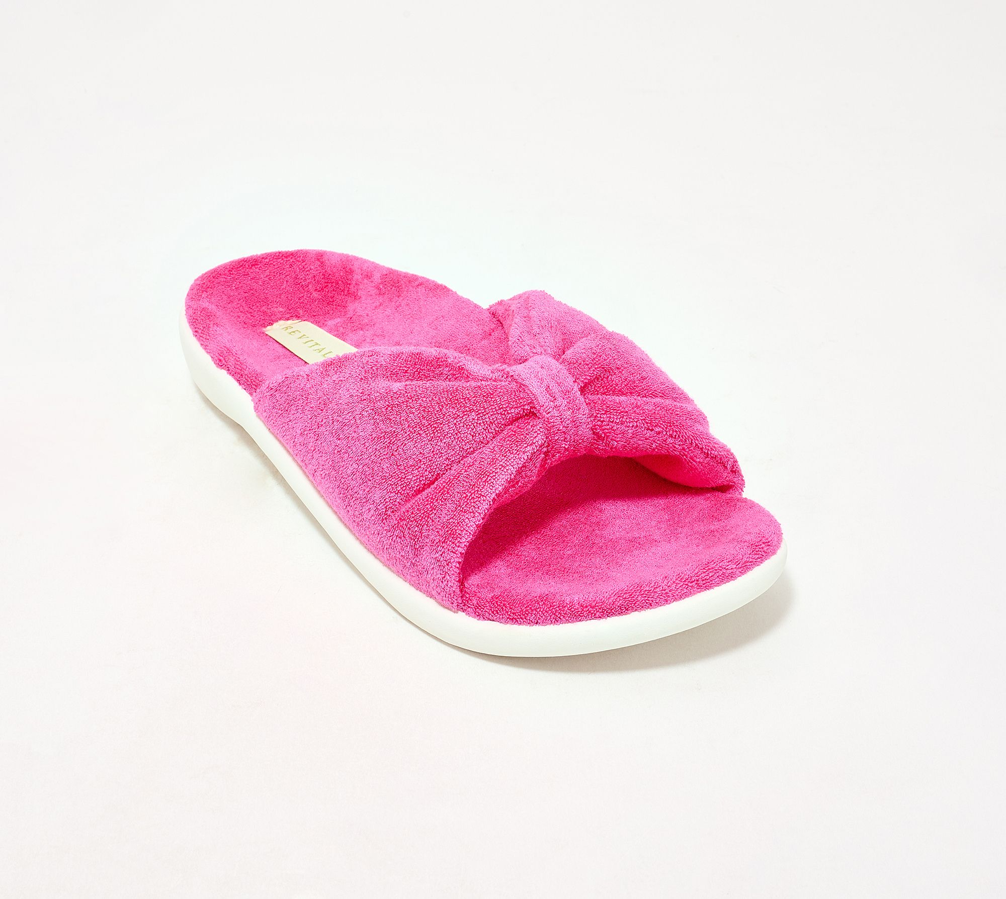  Revitalign Orthotic Washable Bow Pool Slippers - Lounge Terry