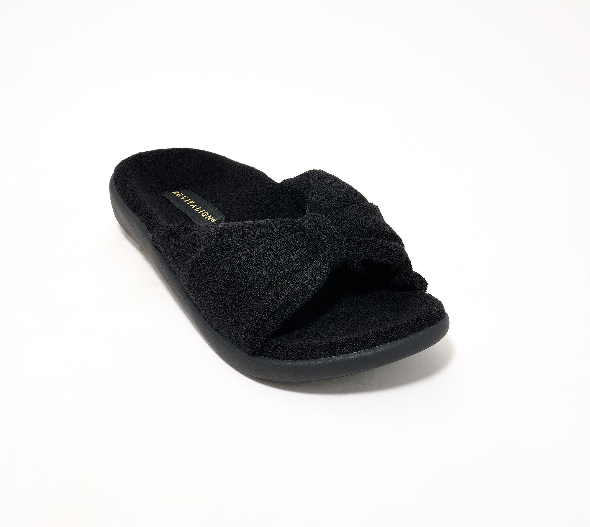 Revitalign Orthotic Washable Bow Pool Slippers - Lounge Terry