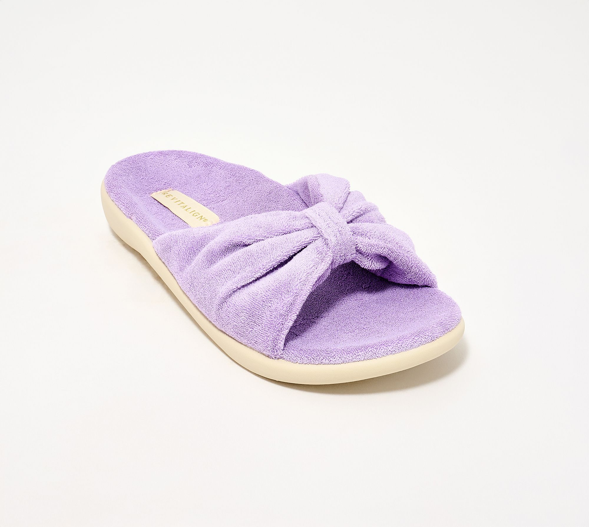 Revitalign Orthotic Washable Bow Pool Slippers - Lounge Terry