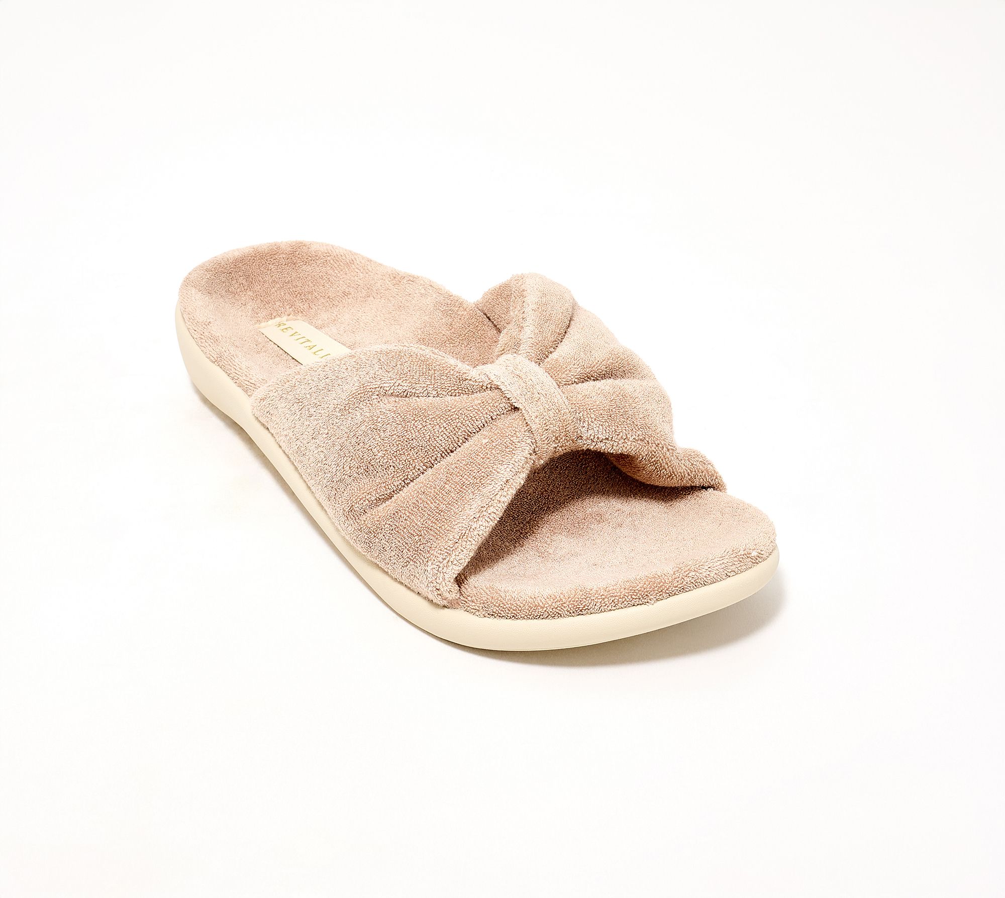 Revitalign Orthotic Washable Bow Pool Slippers - Lounge Terry