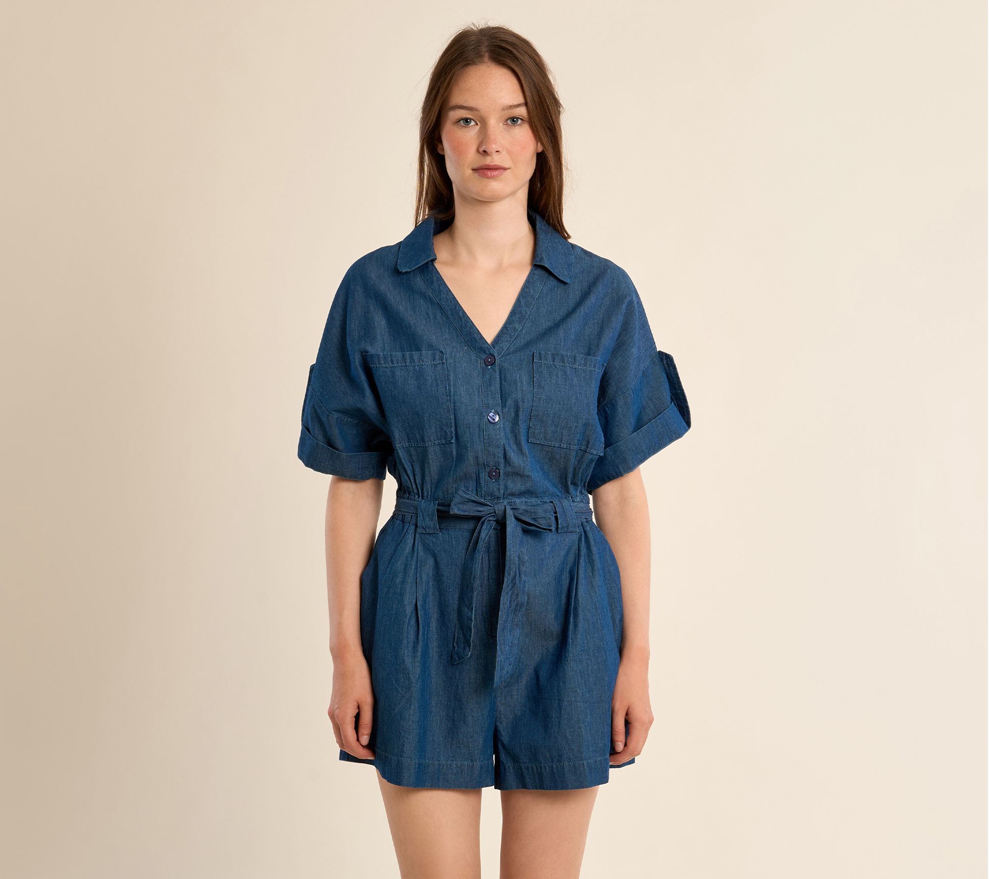  Molly Bracken Denim Romper