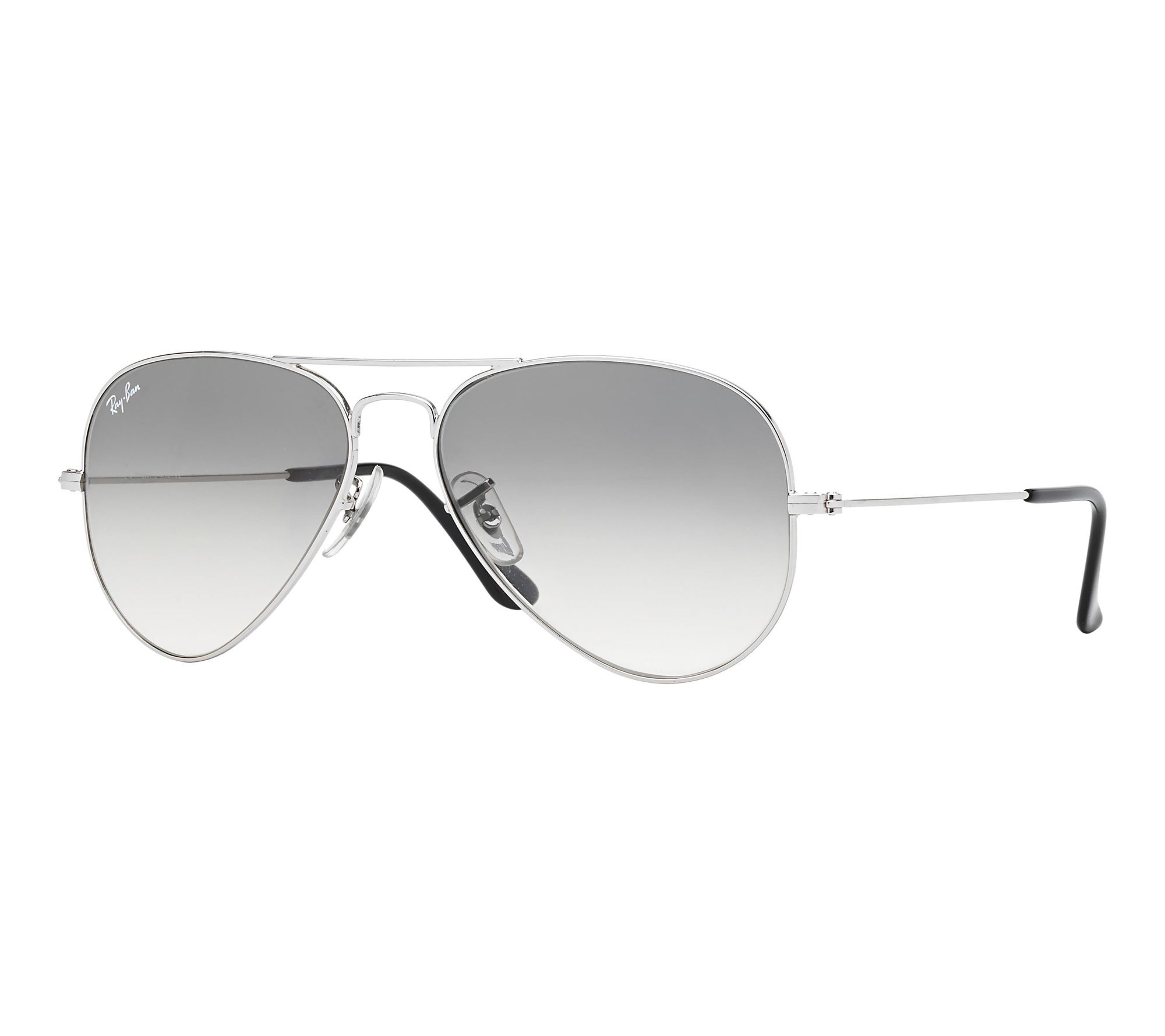 Ray-Ban Aviator Gradient Sunglasses-Polished Silver-58mm