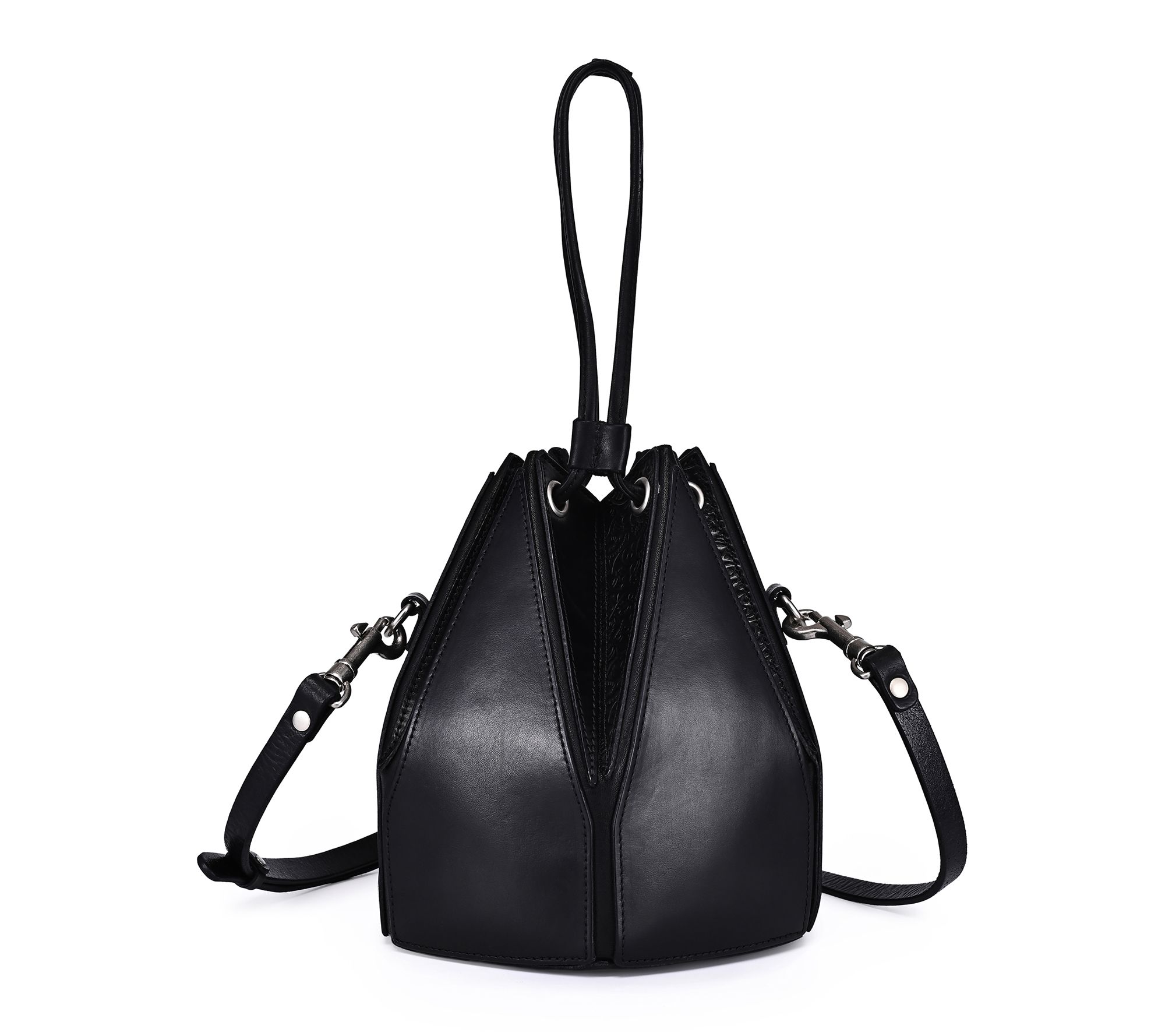 Old Trend Prism Small Convertible Leather Bucket Crossbody