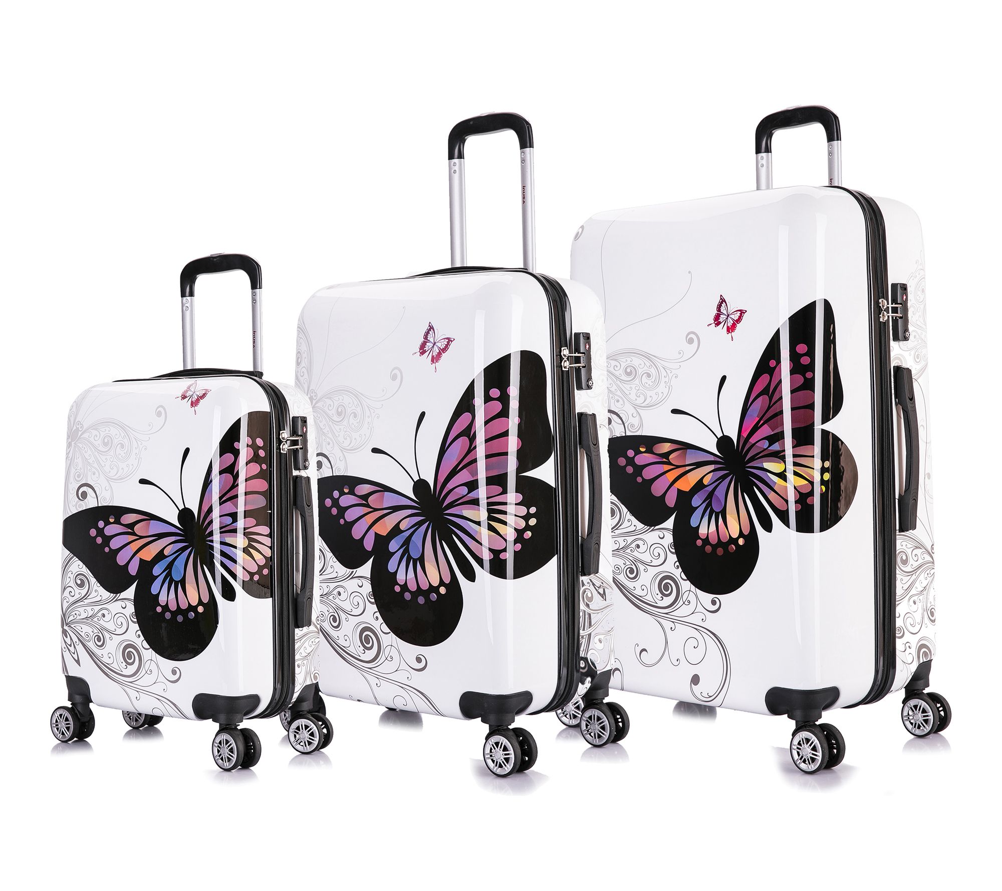 InUSA PRINTS Lightweight Hardside Spinner 3 Piece Set