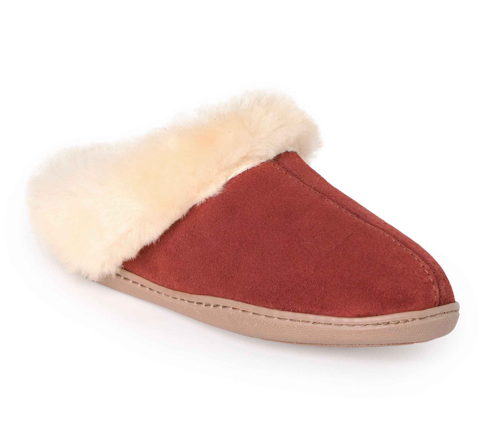 Minnetonka Women's Suede Sheepskin Mule Slippers