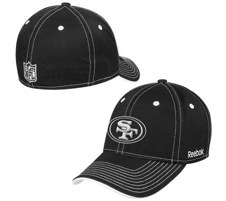 NFL San Francisco 49ers Black & White Structured Flex Fit Hat 