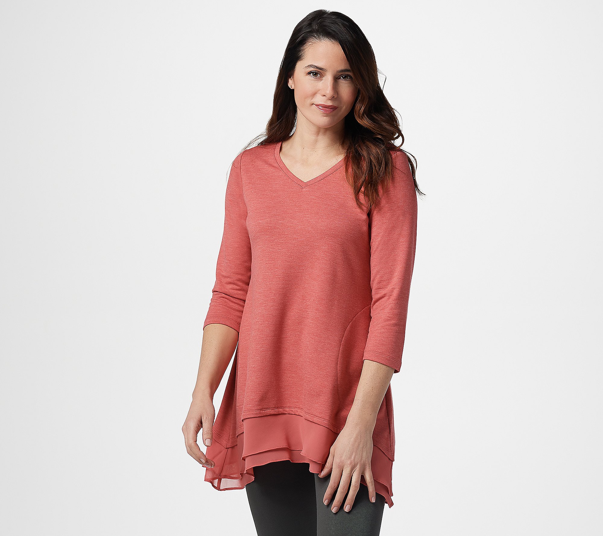 Logo Lounge Lori Goldstein main Tie-teints Plush Sweatshirt Coton Berry Rose Nouveau