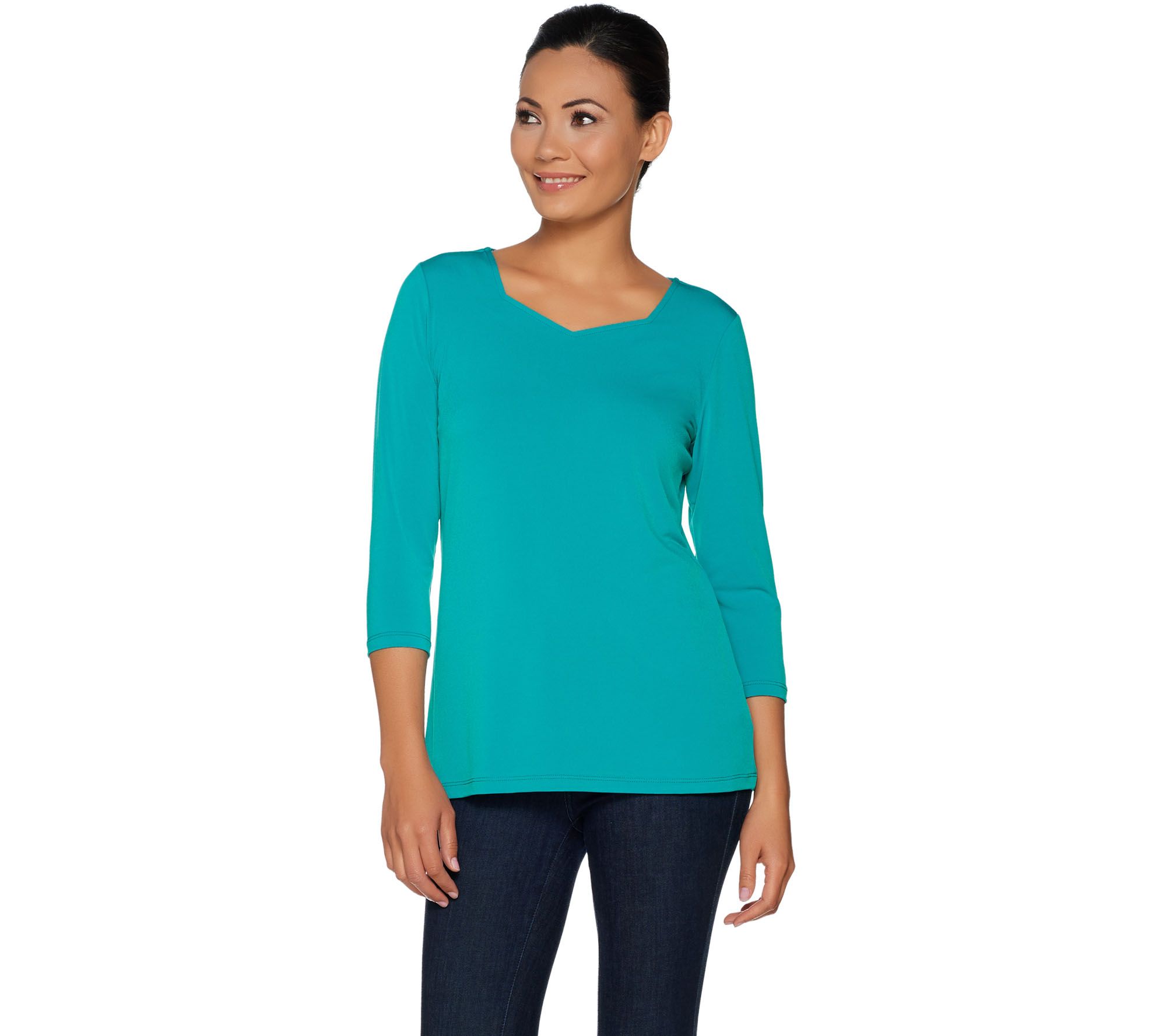 Susan Graver Modern Essentials Liquid Knit Top - QVC.com