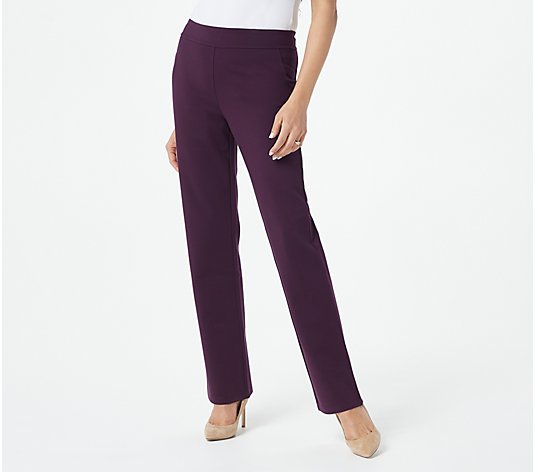 Linea by Louis Dell'Olio Petite Pull-On Super Ponte Knit Pants
