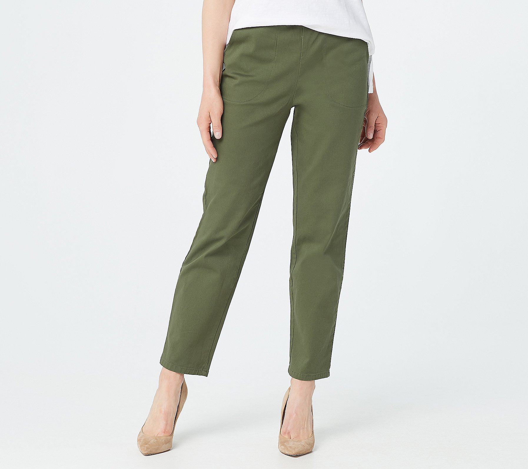 Side Pocket Rouched Leg Utility Plus Size Trousers T67 
