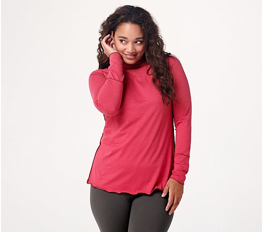LOGO Layers by Lori Goldstein Long-Sleeve Knit Top with Purl Detail