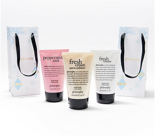 philosophy super-size hand cream gift trio with gift bags