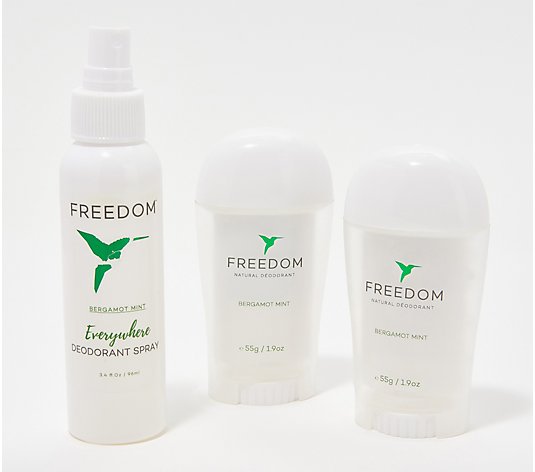 Freedom Natural Deodorant Duo with Deodorant Spray