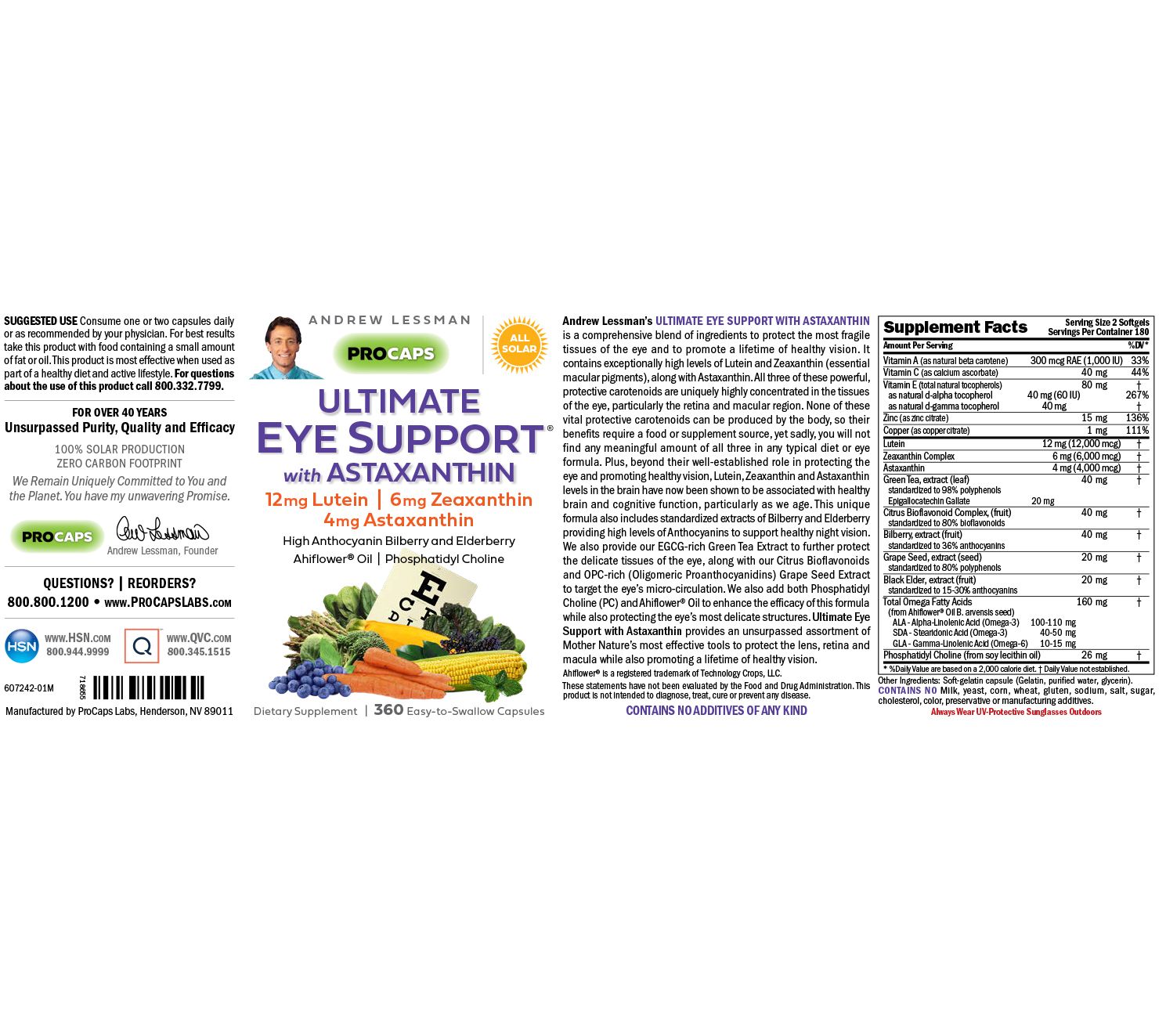 Andrew Lessman Ultimate Eye Support with Astaxanthin- 30 - QVC.com