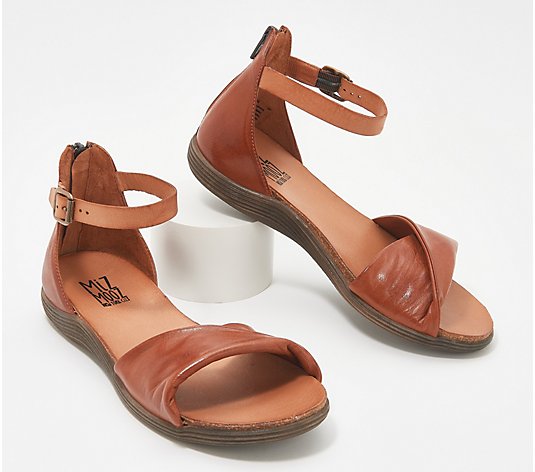 Miz Mooz Leather Ankle Strap Sandals - Manta