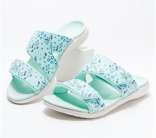 Spenco Orthotic Nuevo Slide Sandals - Floral