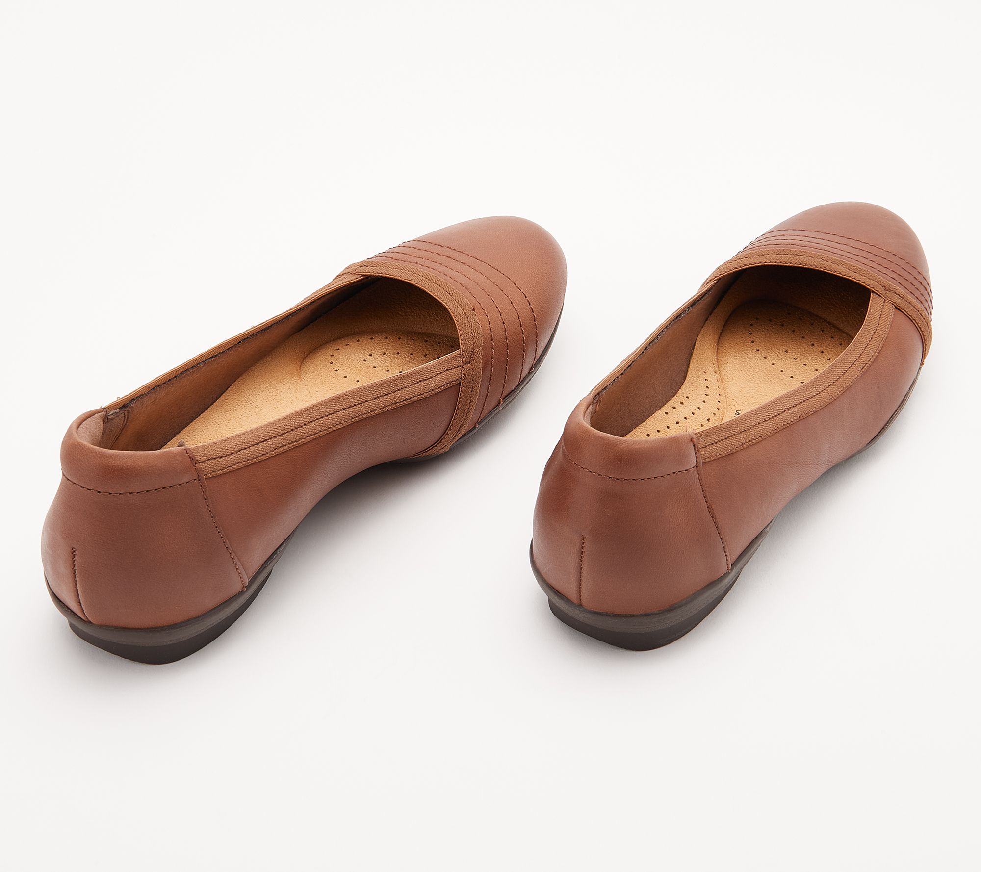 hungersnød Dwelling forarbejdning Clarks Collection Leather Ballet Flats - Sara Erin - QVC.com