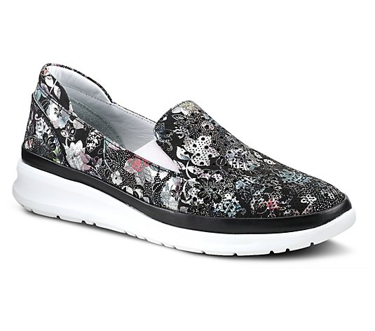 Spring Step Leather Slip-On Active Shoes - Roxy