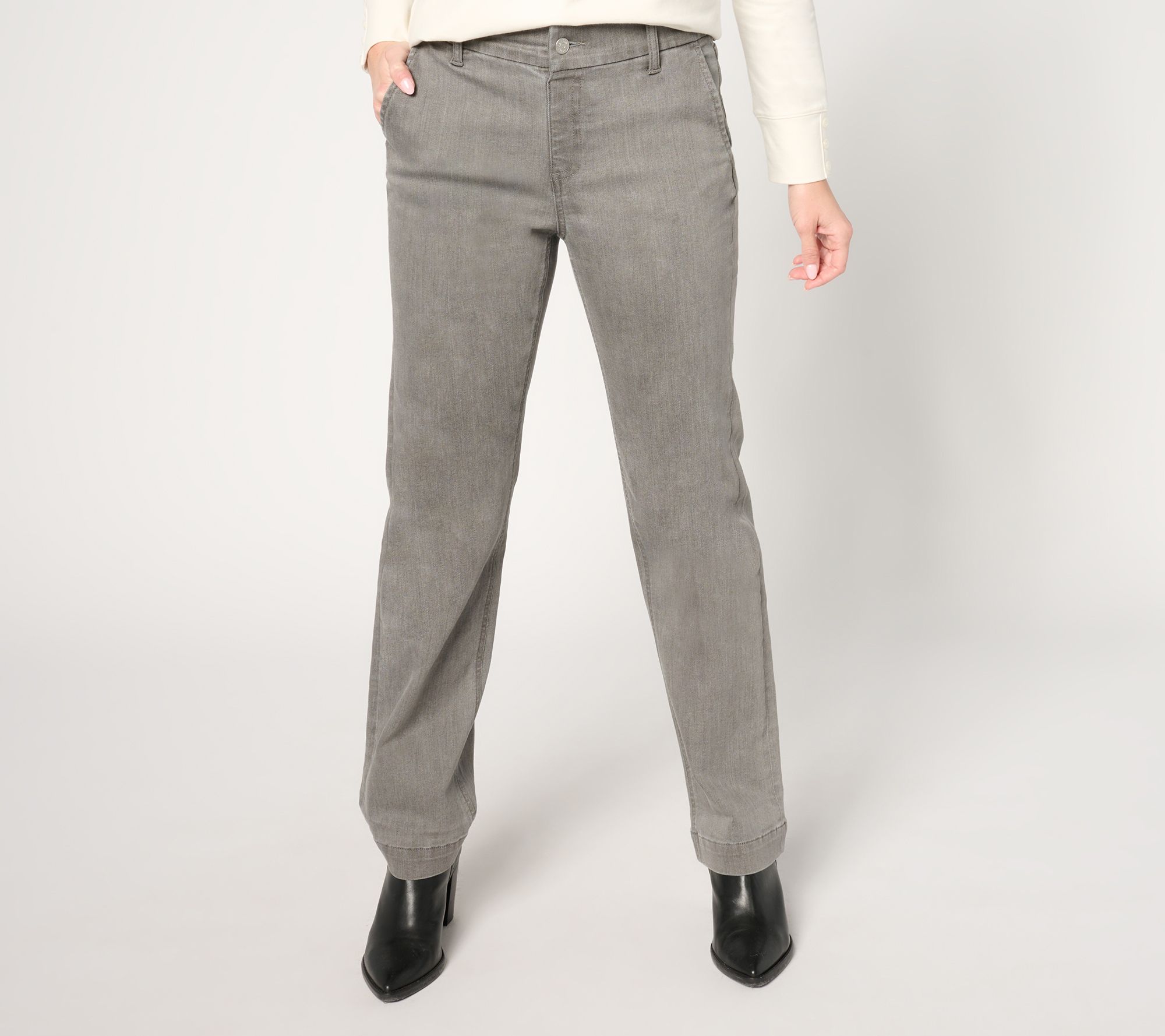 Denim & Co. Regular Easy Stretch Denim Straight Leg Trouser Jean