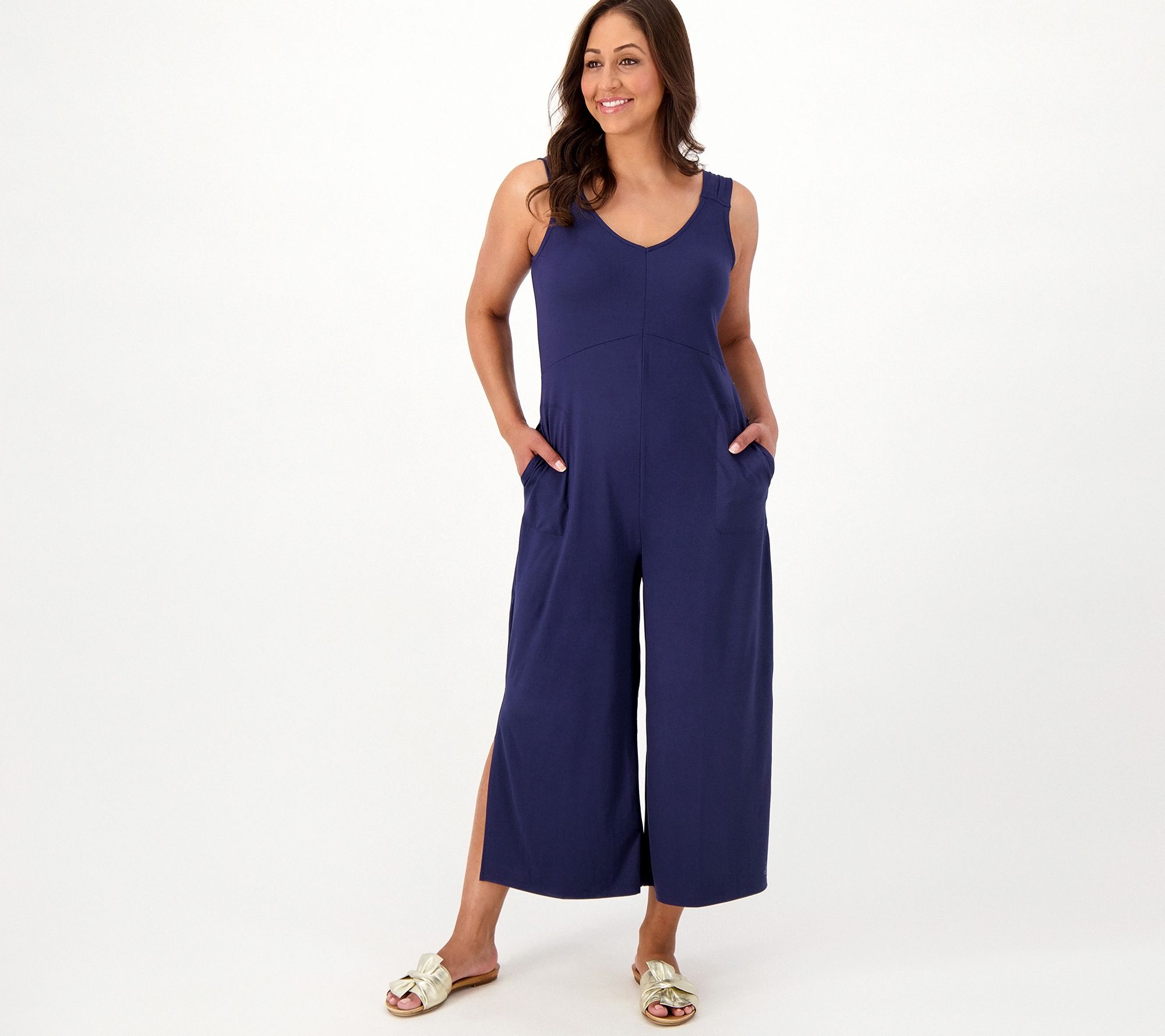 Anybody Petite Cozy Knit Luxe Jumpsuit with Band Detail 