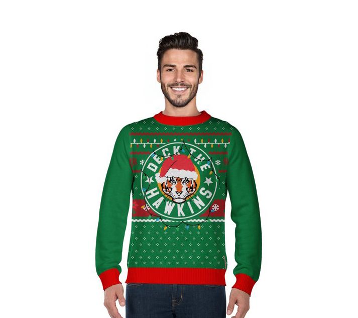 Tipsy Elves Unisex Stranger Things Hawkins Sweater - QVC.com