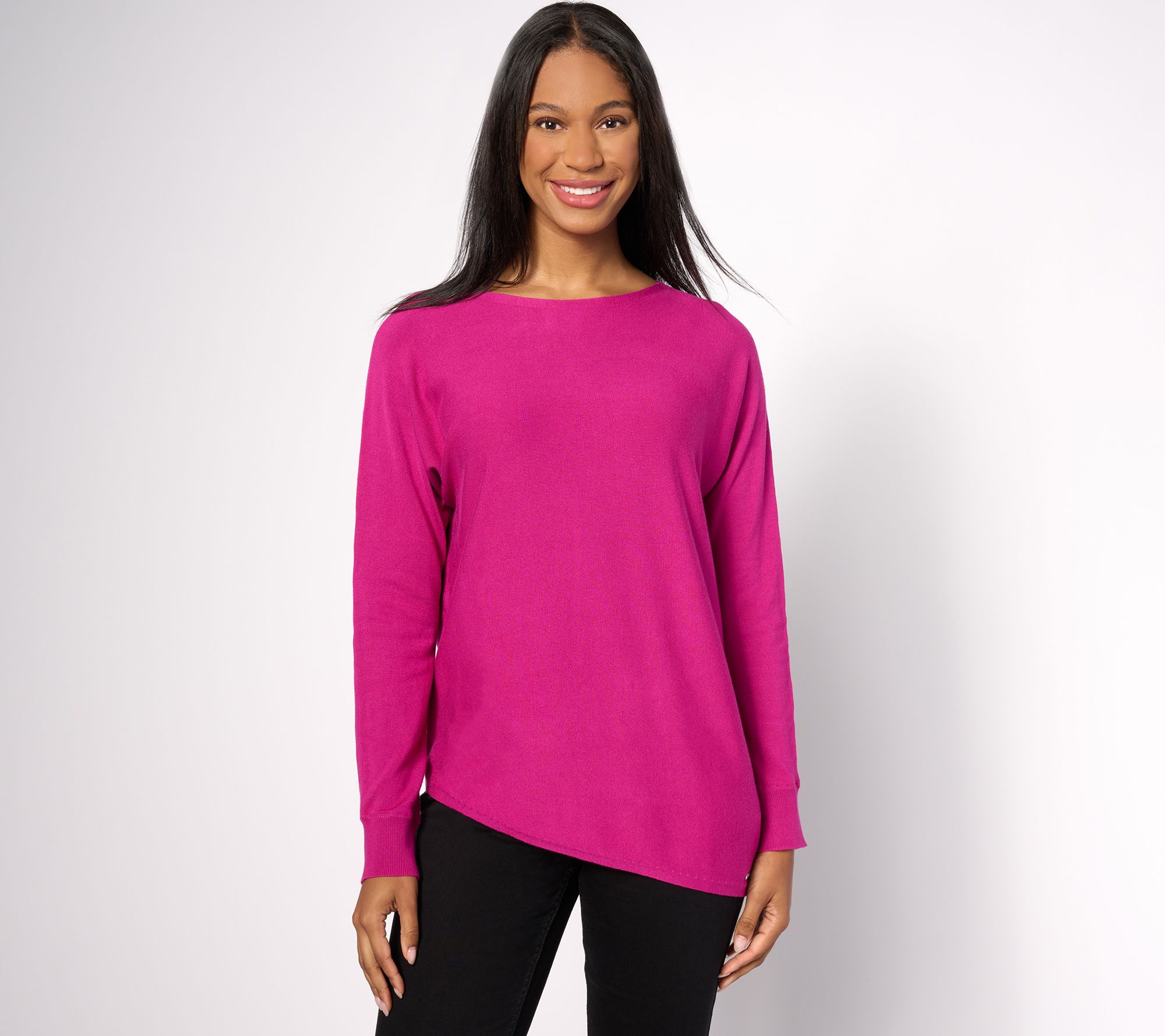 Peace Love World Pure Love Asymmetrical Sweater