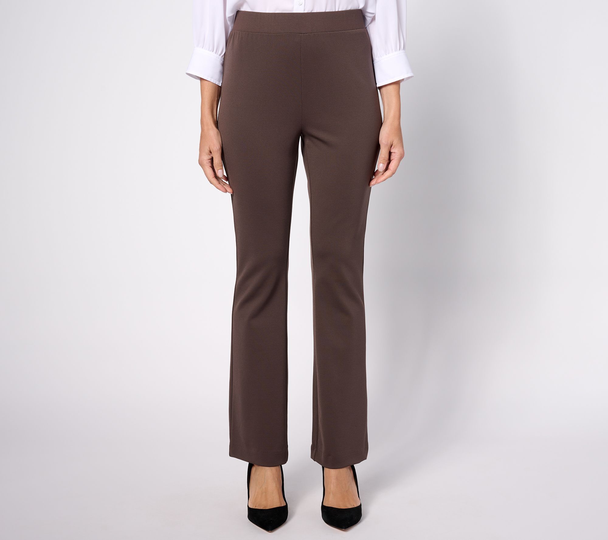 Isaac Mizrahi Live! Tall Crepe Ponte Baby Bootcut Pants