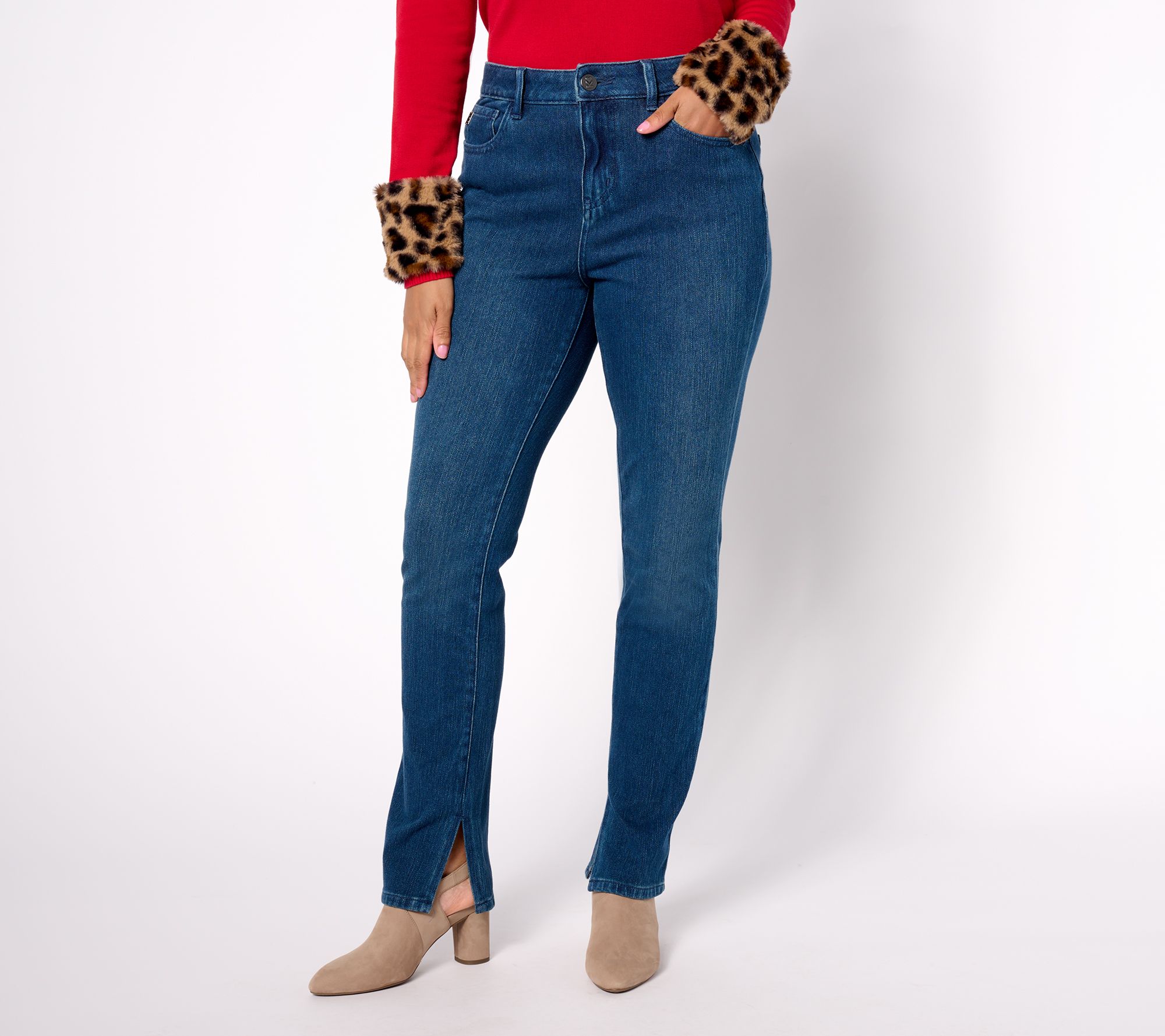 Belle by Kim Gravel Tall Flexibelle Kickity Split Straight Jean