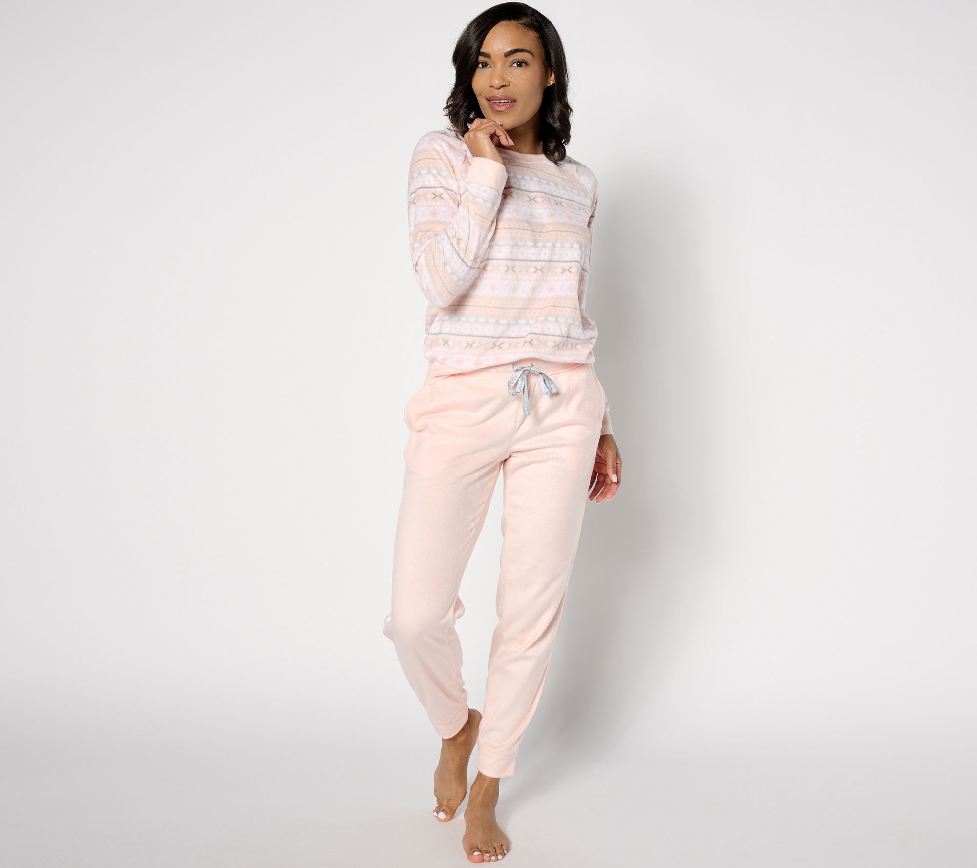 "As Is" MUK LUKS Petite Minky Fleece Likely to Lounge Set